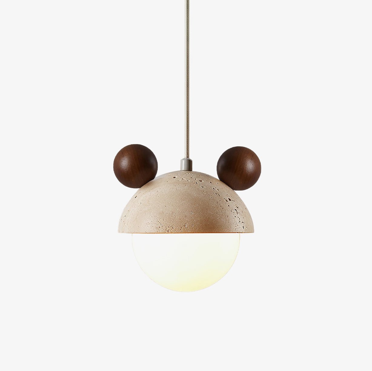 Lyraeus Character-Shaped Travertine Pendant Light - Neutralighting