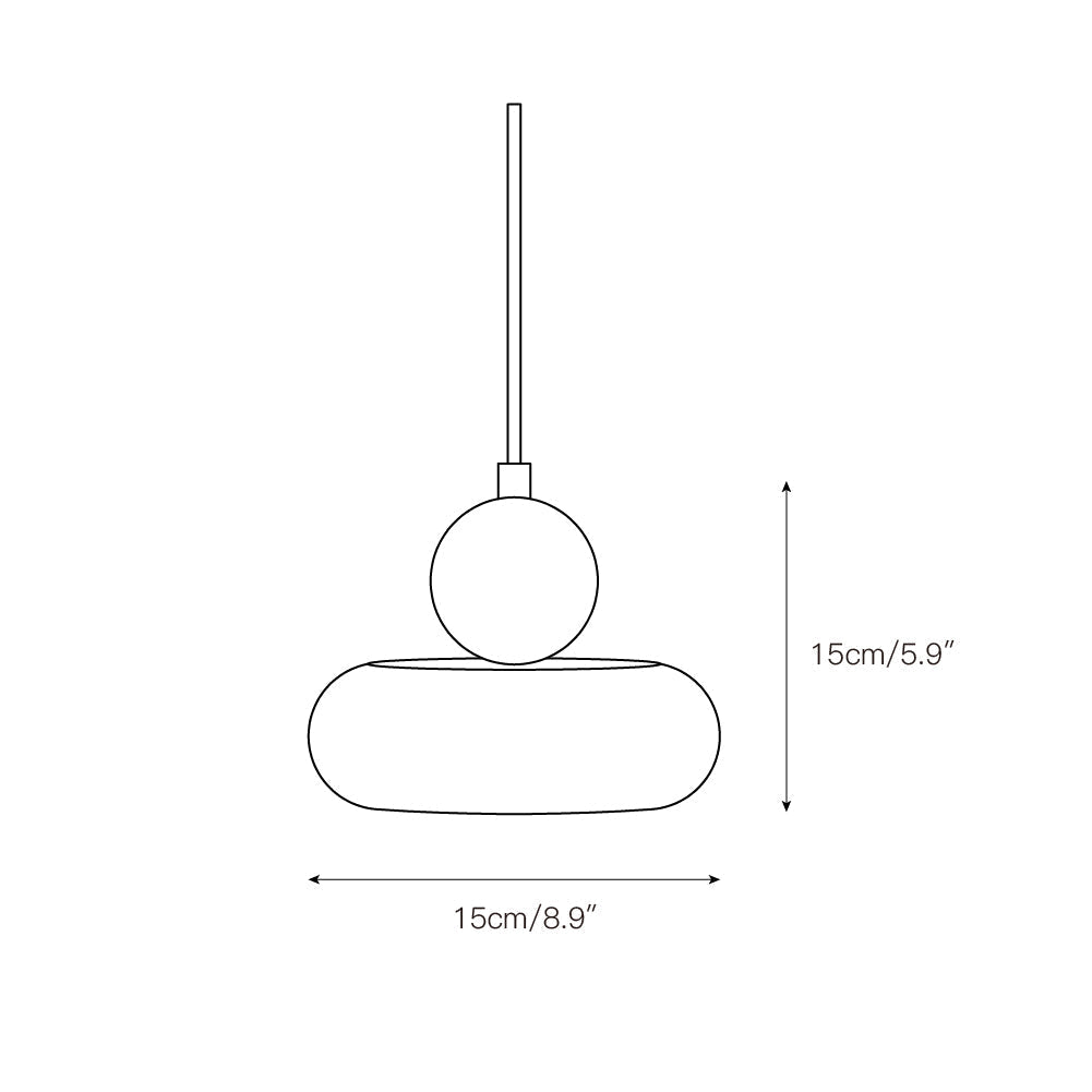 Ridge Modern Minimalist Marble Metal Pendant Lamp - Lamp Copper