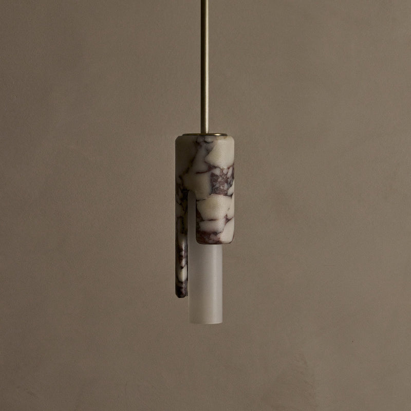 Elix Modern Minimalist Marble Glass Pendant Lamp - Lamp Copper