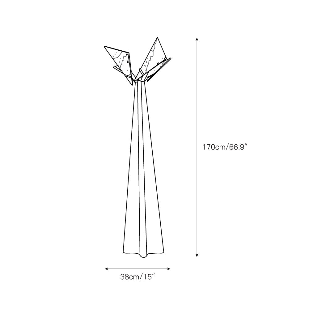 Drape Alabaster Floor Lamp - Lamp Copper