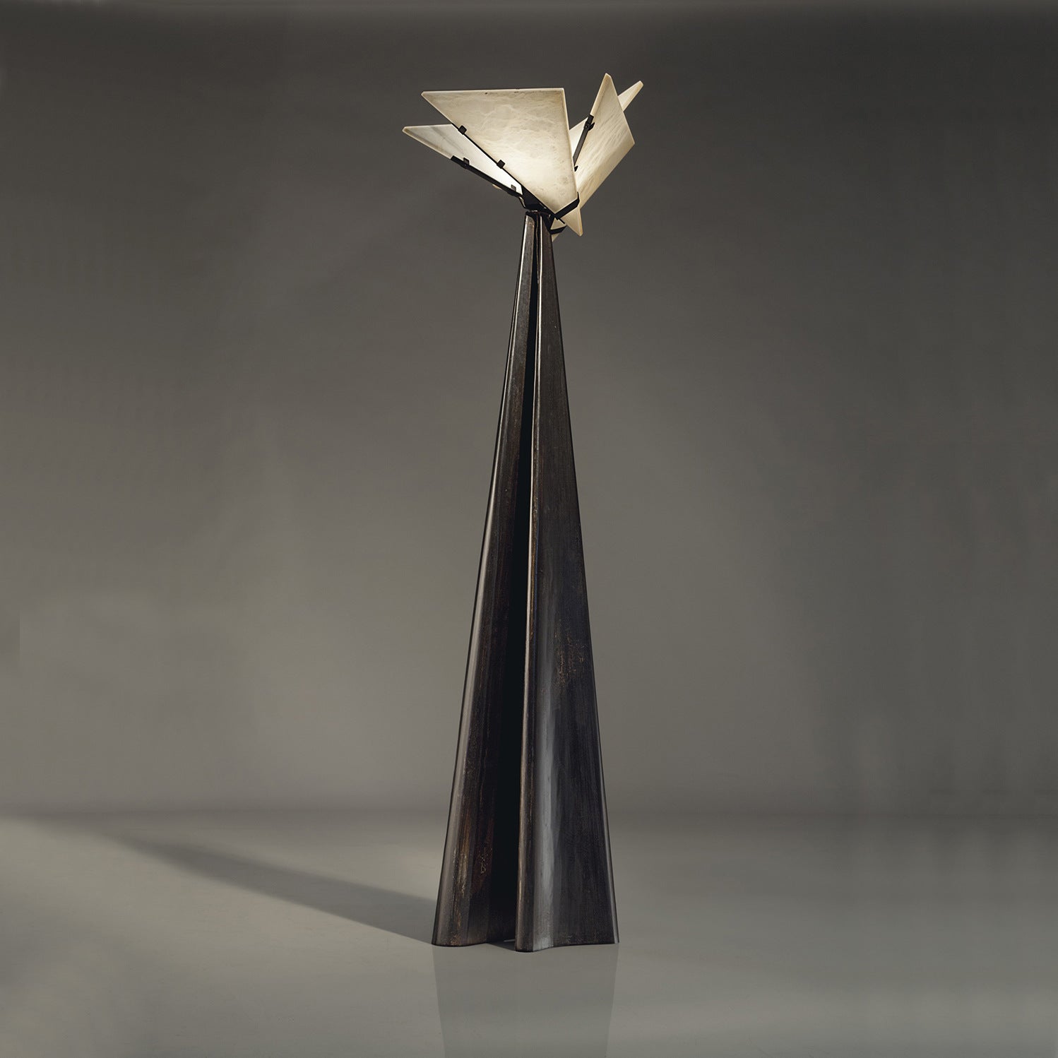 Drape Alabaster Floor Lamp - Lamp Copper