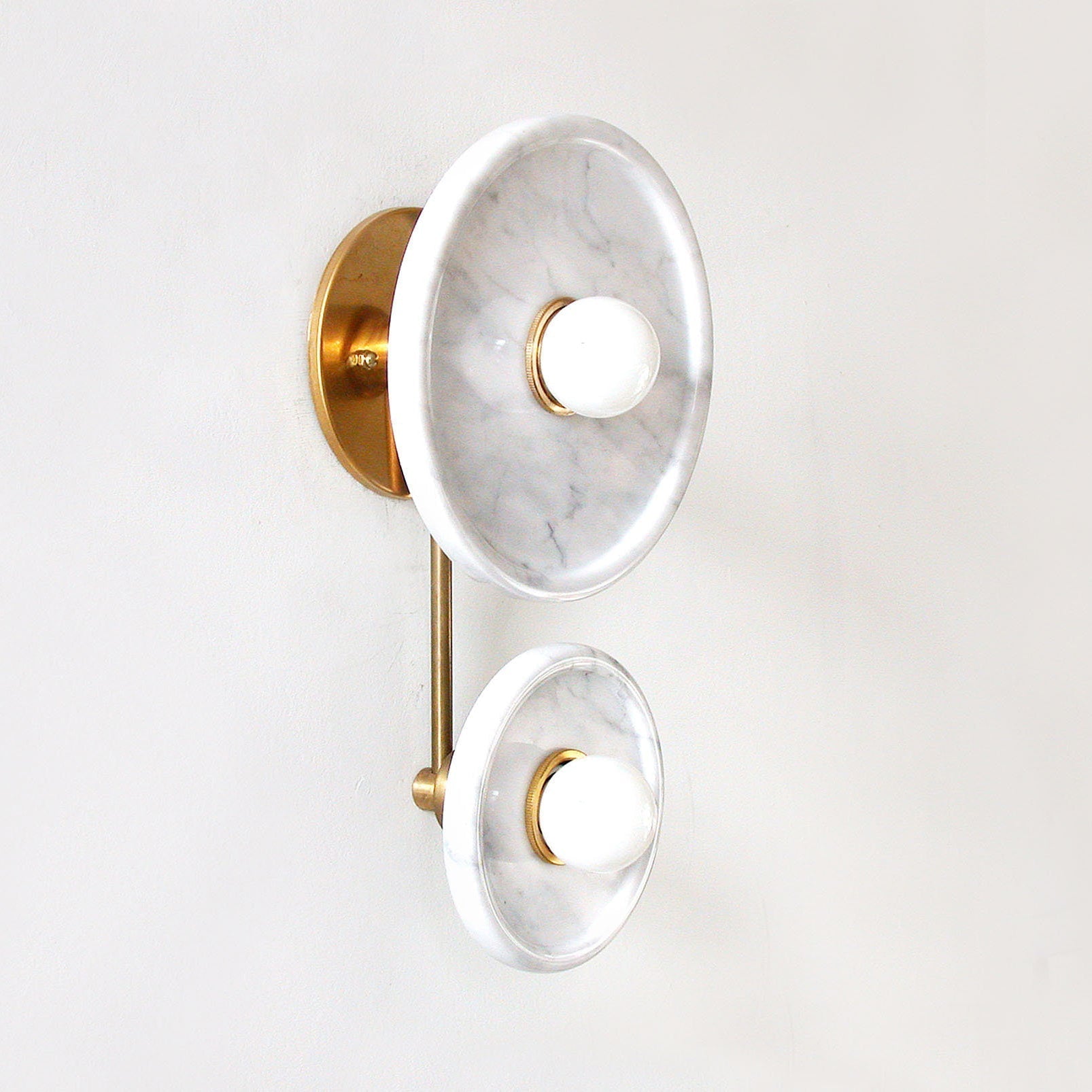 Flume Individual Creativity Metal Marble Wall Lamp - Lamp Copper