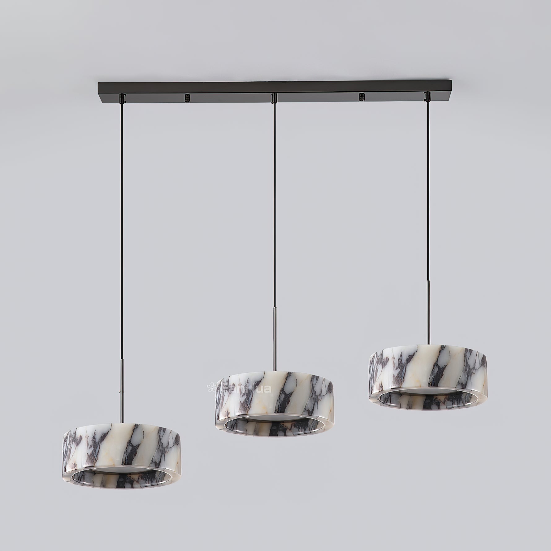 Glide Modern Minimalist Marble Metal Pendant Lamp - Lamp Copper