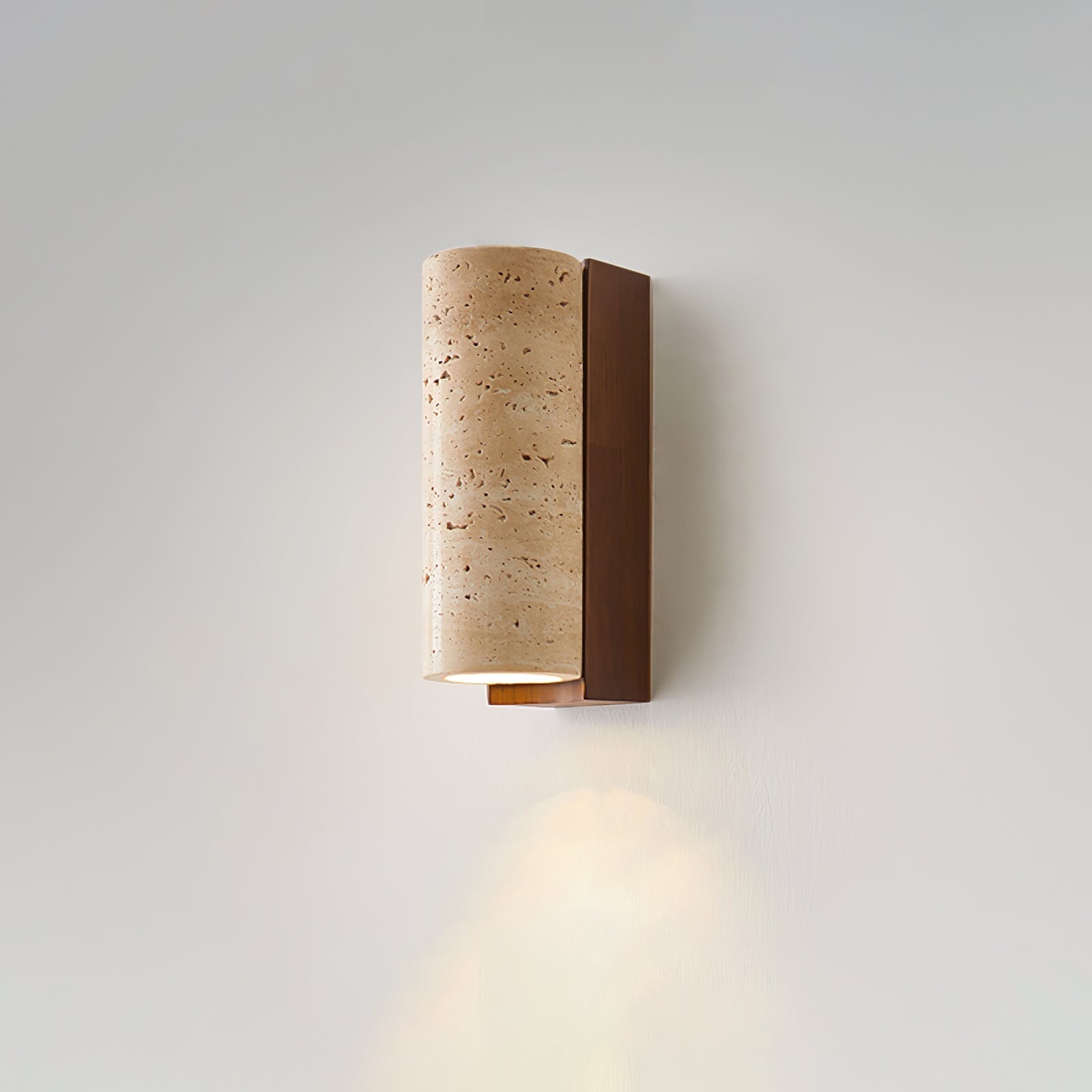 Ritta Lampada da Parete in Travertino Naturale