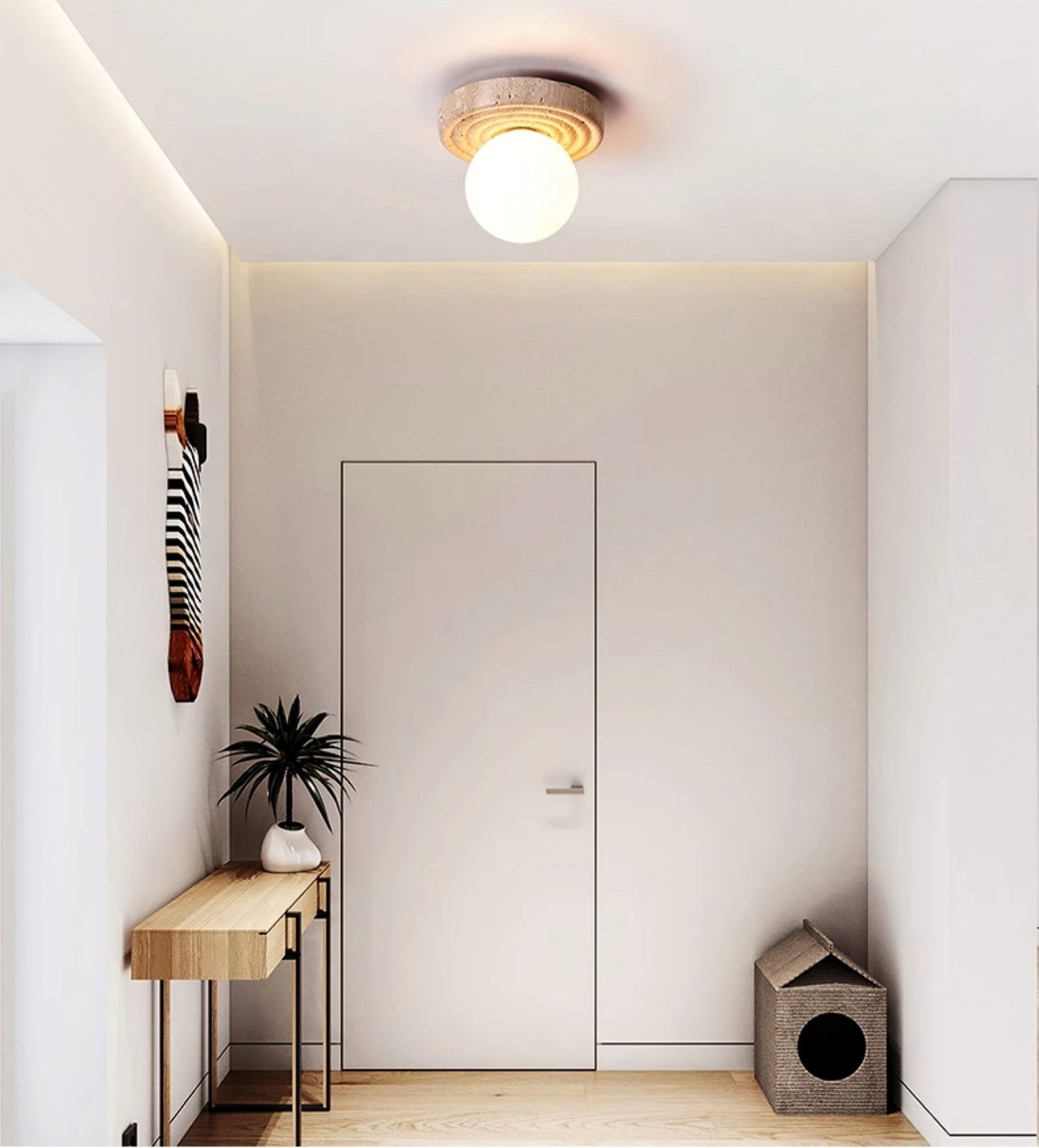 Carmen Travertine Ceiling Light - Letslighting