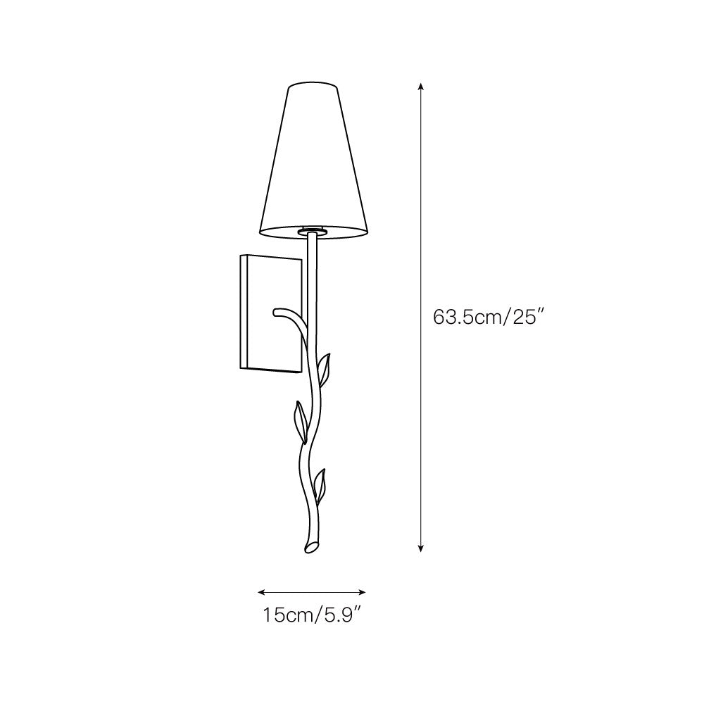 Petal Individual Creativity Brass Fabric Wall Lamp - Lamp Copper