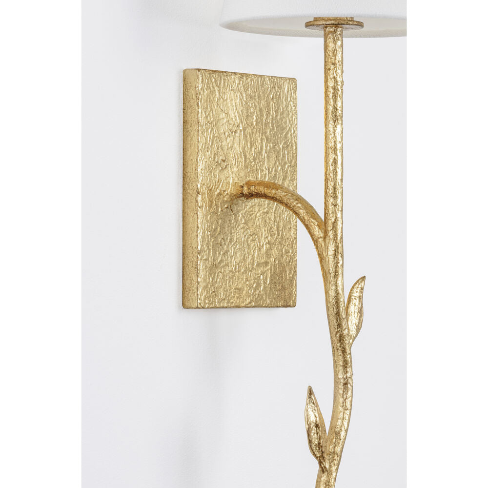 Petal Individual Creativity Brass Fabric Wall Lamp - Lamp Copper