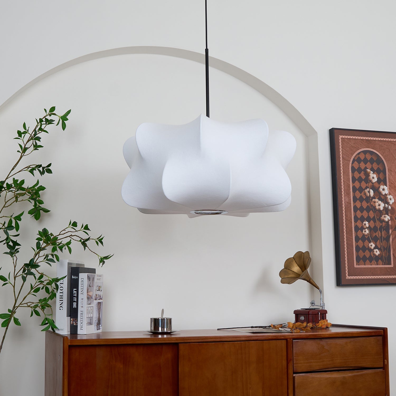 Ritta Lampada a Sospensione con Design a Bozzolo