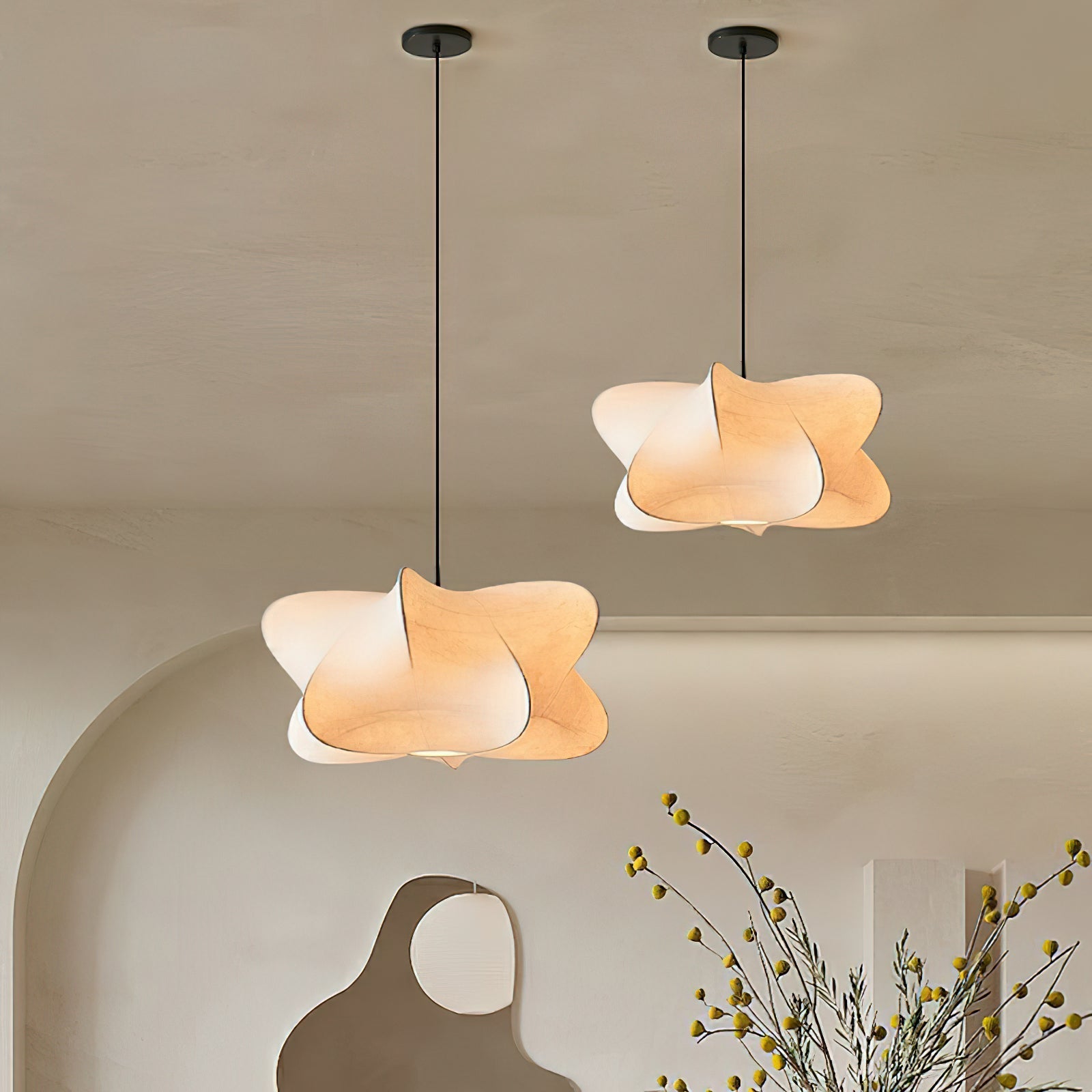 Ritta Lampada a Sospensione con Design a Bozzolo