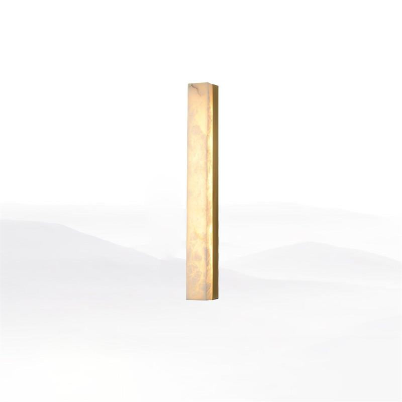 Quill Modern Minimalist Brass Alabaster Wall Lamp - Lamp Copper