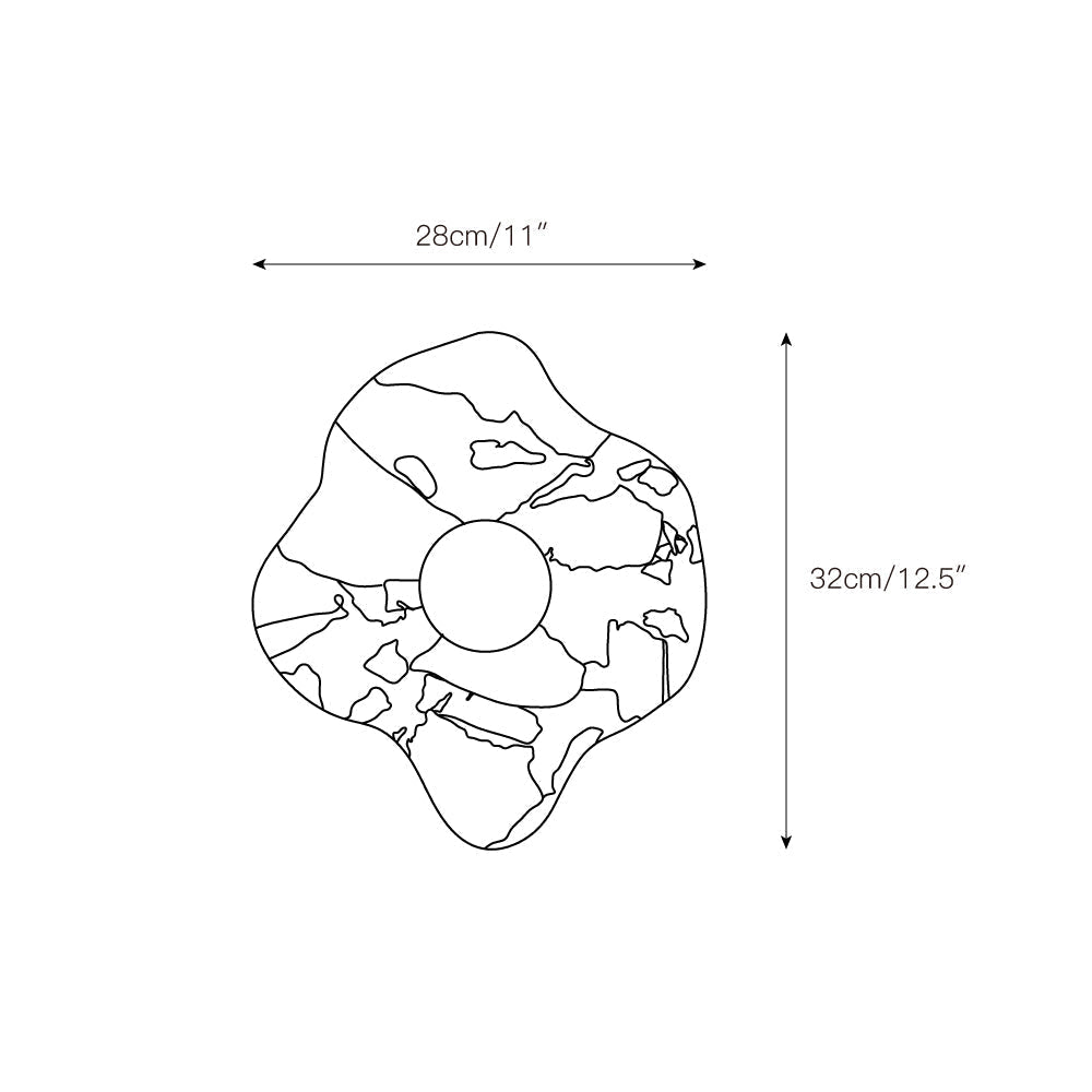 Abnormal Modern Minimalist Marble Glass Wall Lamp - Lamp Copper