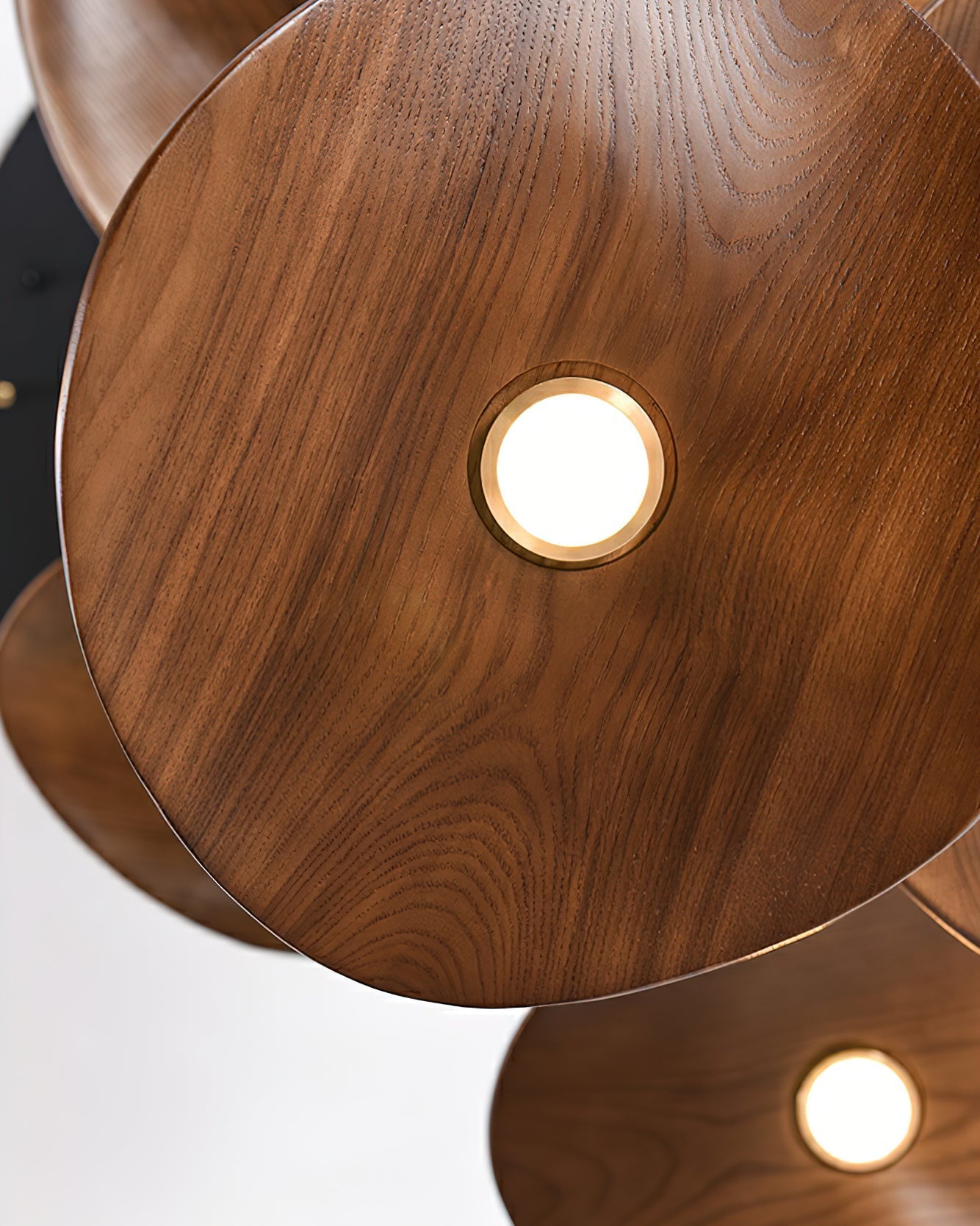 Abbott Modern Minimalist Empty Leaf Metal Wood Chandelier - Blowlighting