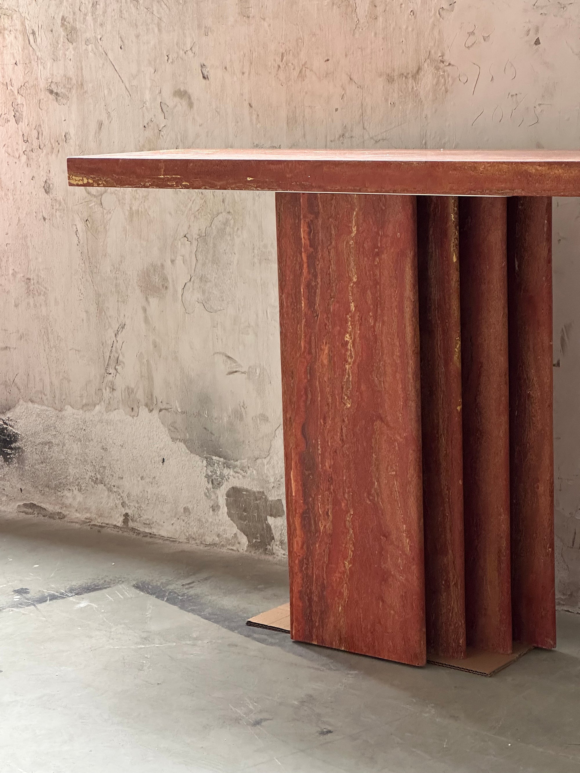 Epic Travertine Table - Lamp Copper