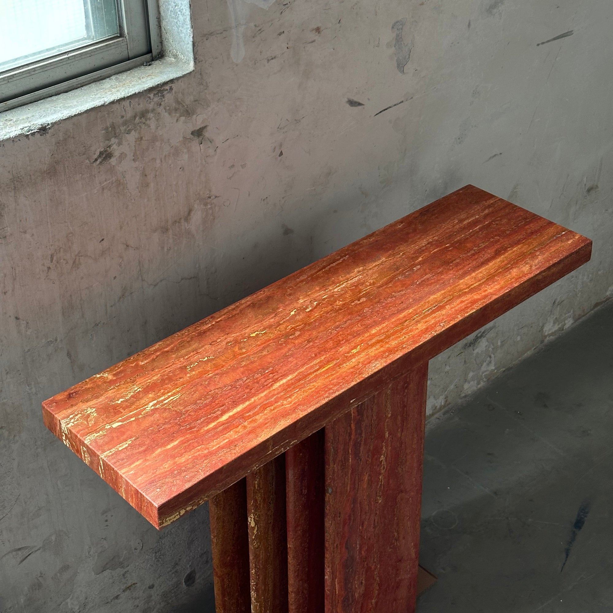 Epic Travertine Table - Lamp Copper