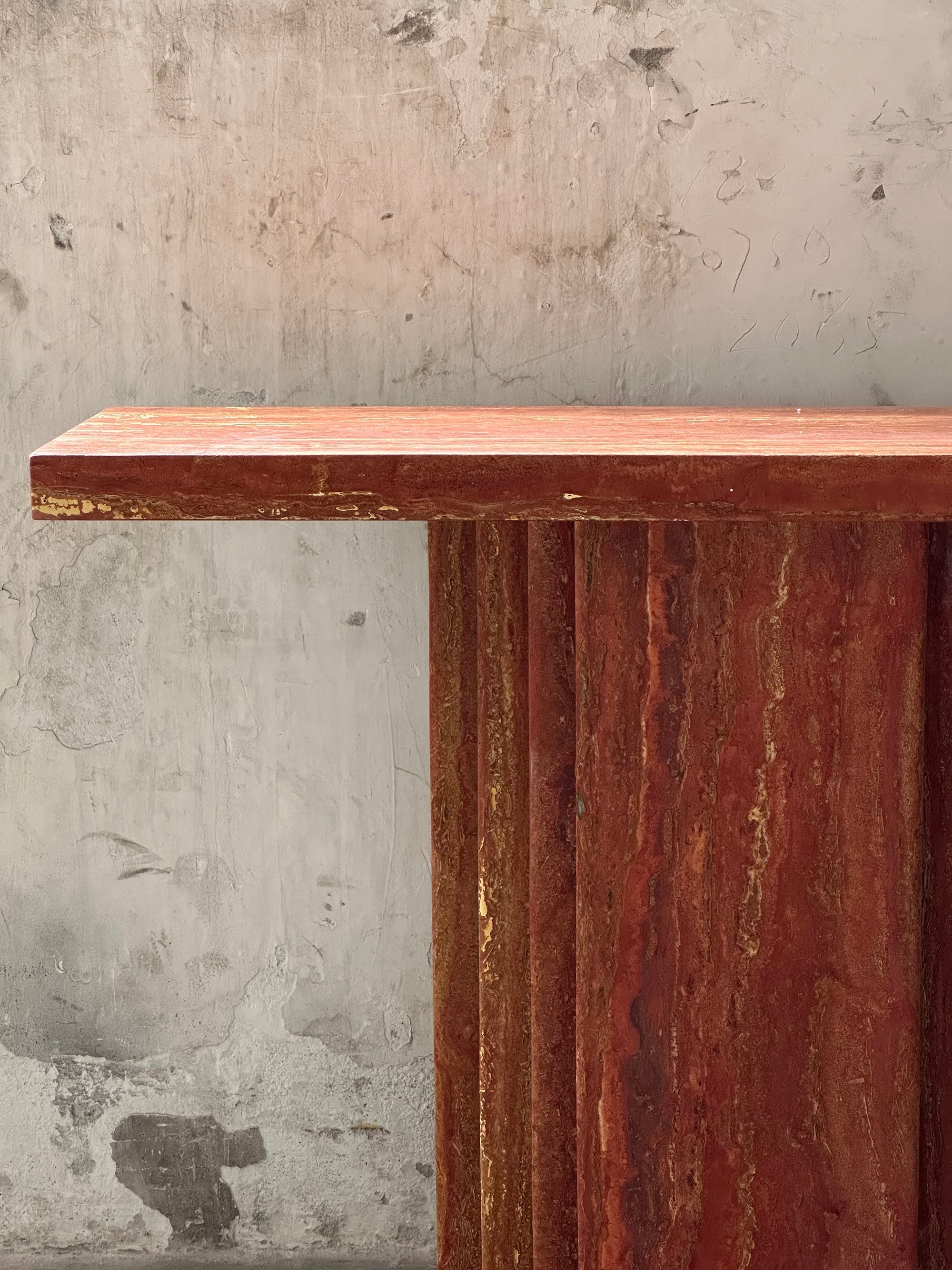 Epic Travertine Table - Lamp Copper