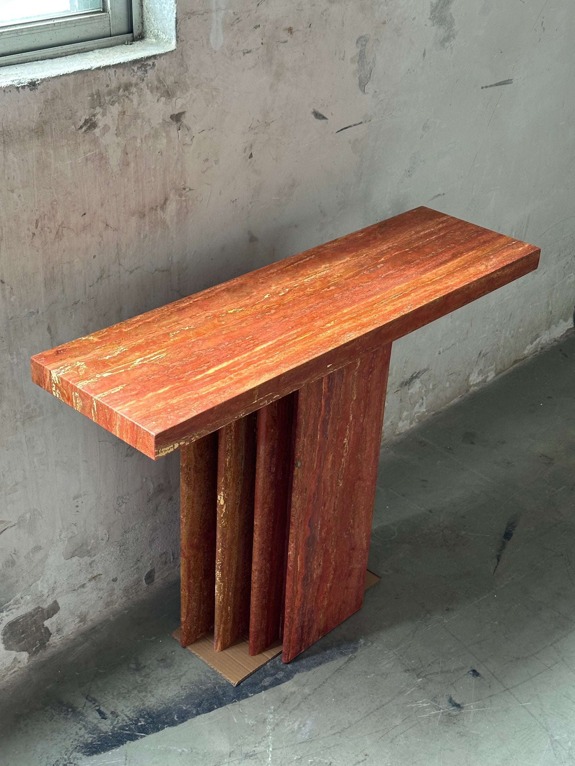 Epic Travertine Table - Lamp Copper