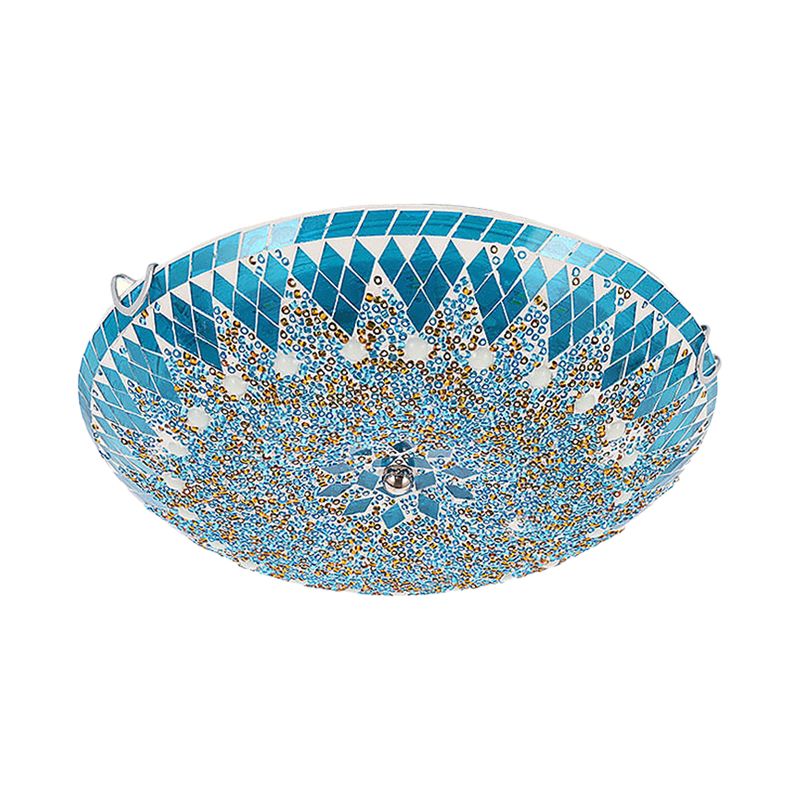 Tiffany Plafoniere Moderne Mediterranee Vetro Blu/Gialle/Bianche Soggiorno