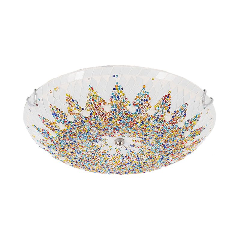 Tiffany Plafoniere Moderne Mediterranee Vetro Blu/Gialle/Bianche Soggiorno