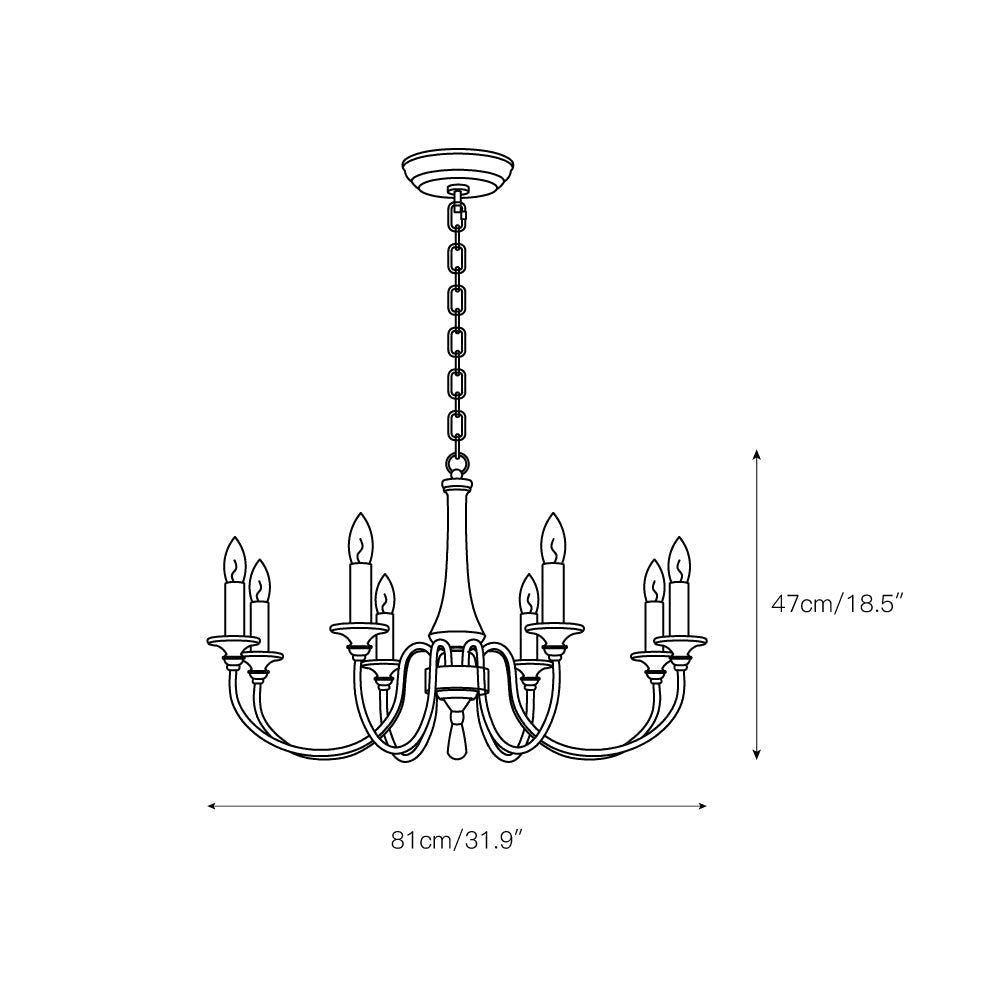 Alzorila Vintage Industrial Hand-carved Metal Chandelier - Lamp Copper