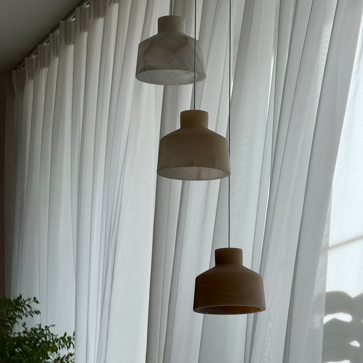 Aursore Modern Minimalist Alabaster Pendant Lamp - Lamp Copper