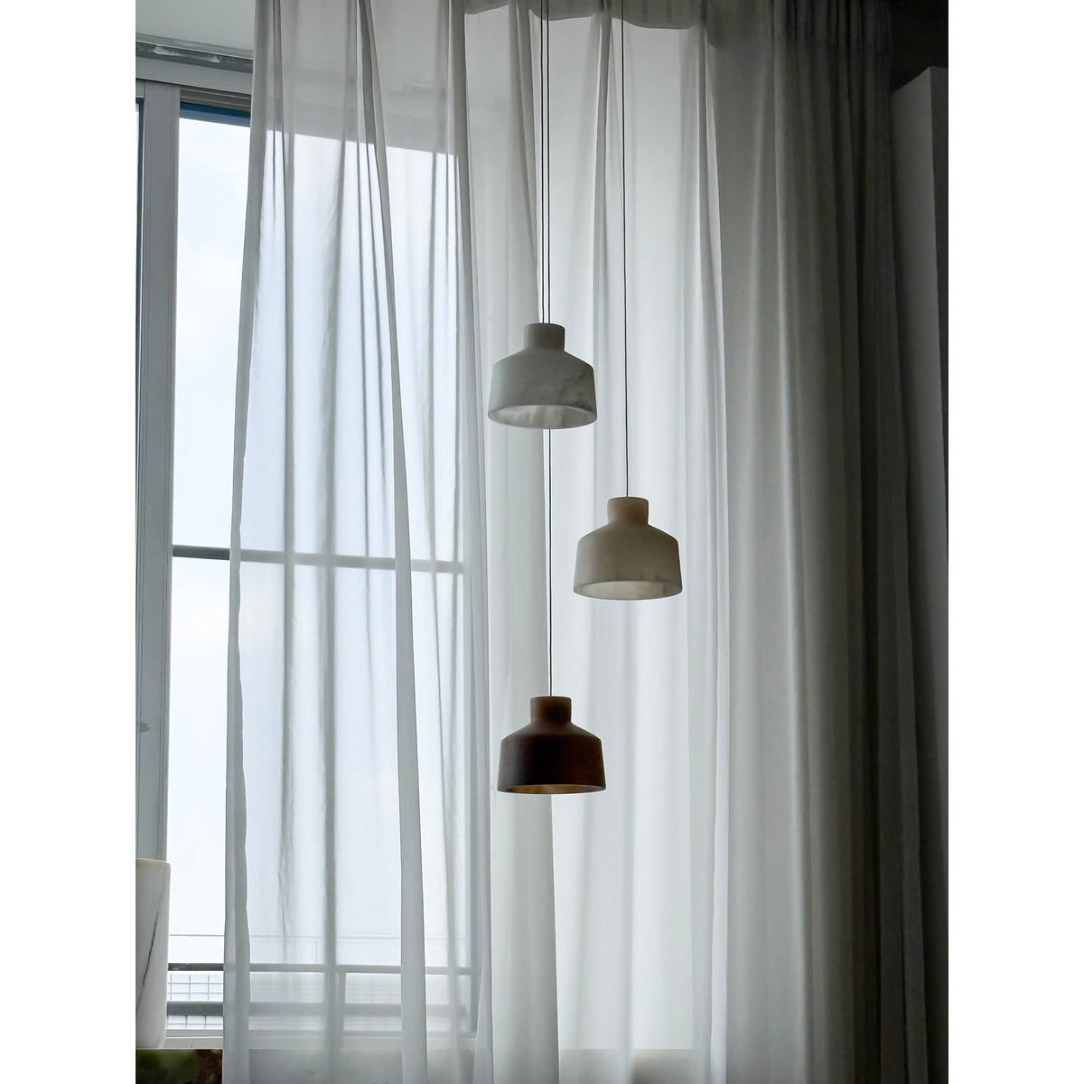 Aursore Modern Minimalist Alabaster Pendant Lamp - Lamp Copper
