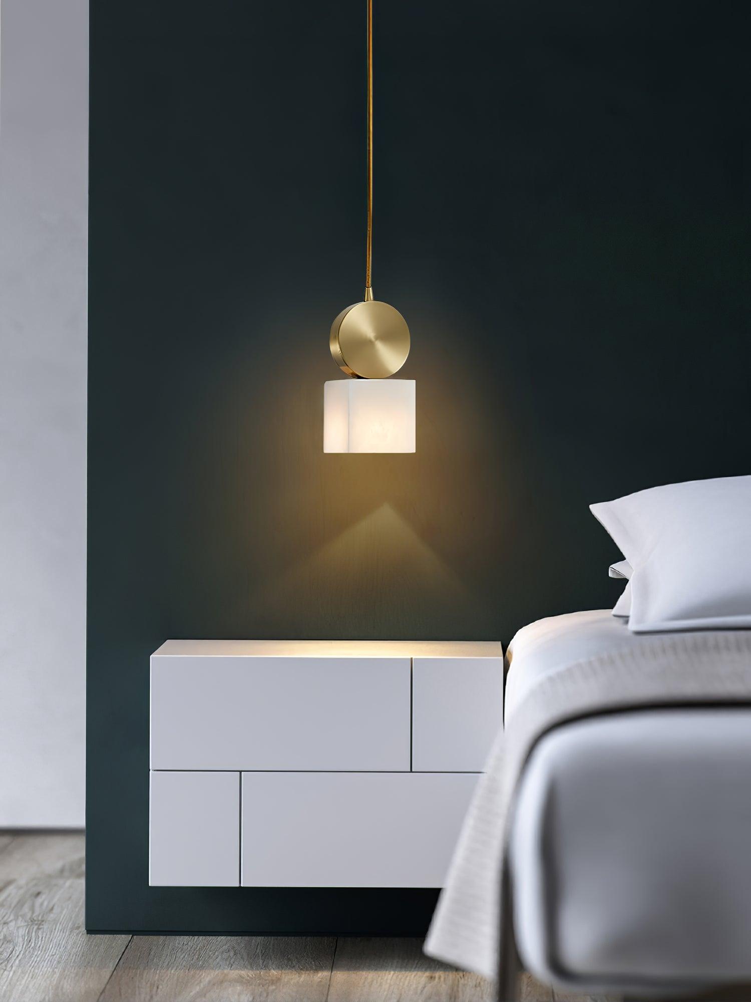 Lyrindis Cylinder Alabaster Pendant Light - Neutralighting