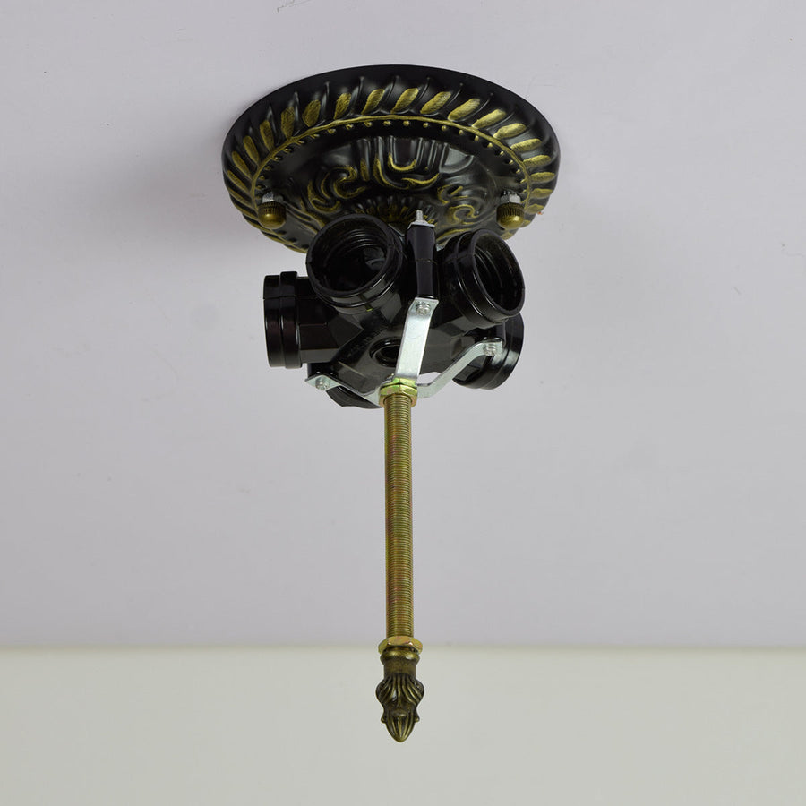Tiffany Vintage Metallo Vetro Plafoniera Camera da Letto Soggiorno