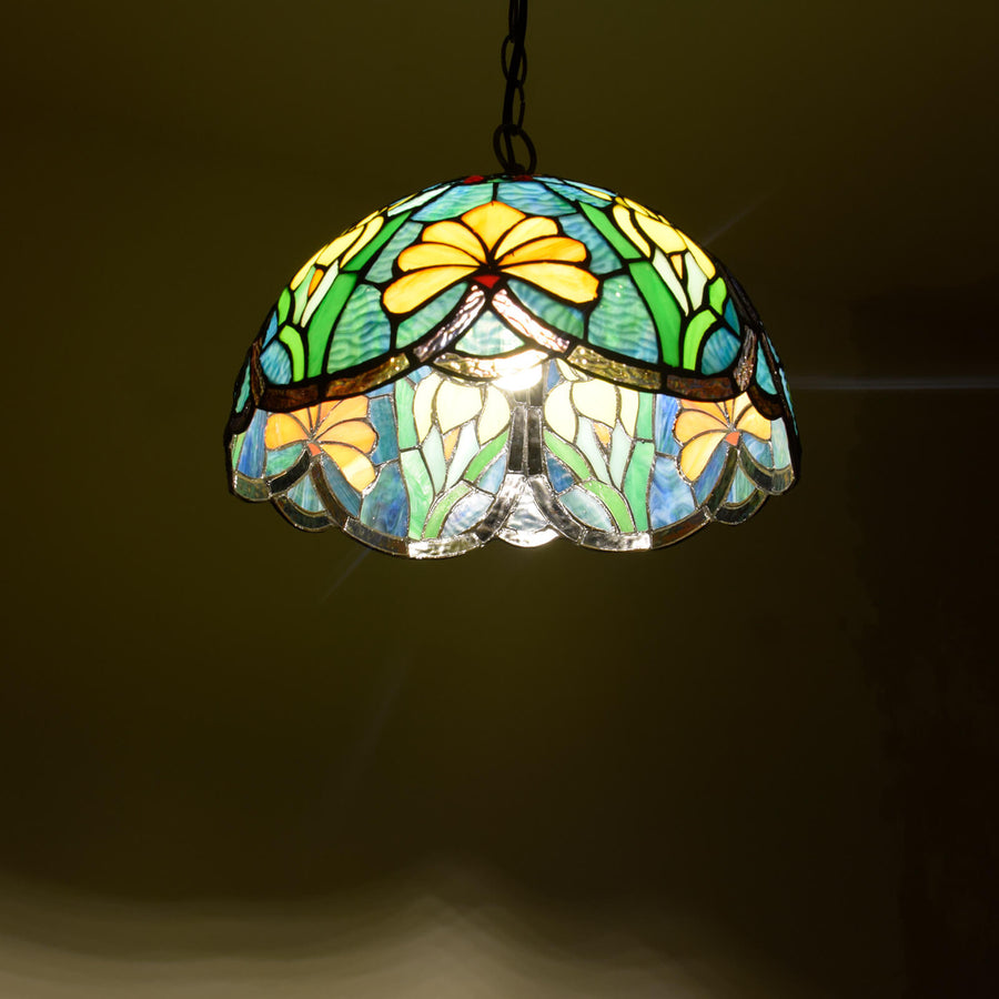 Tiffany Vintage Metallo Vetro Lampade a Sospensione Soggiorno
