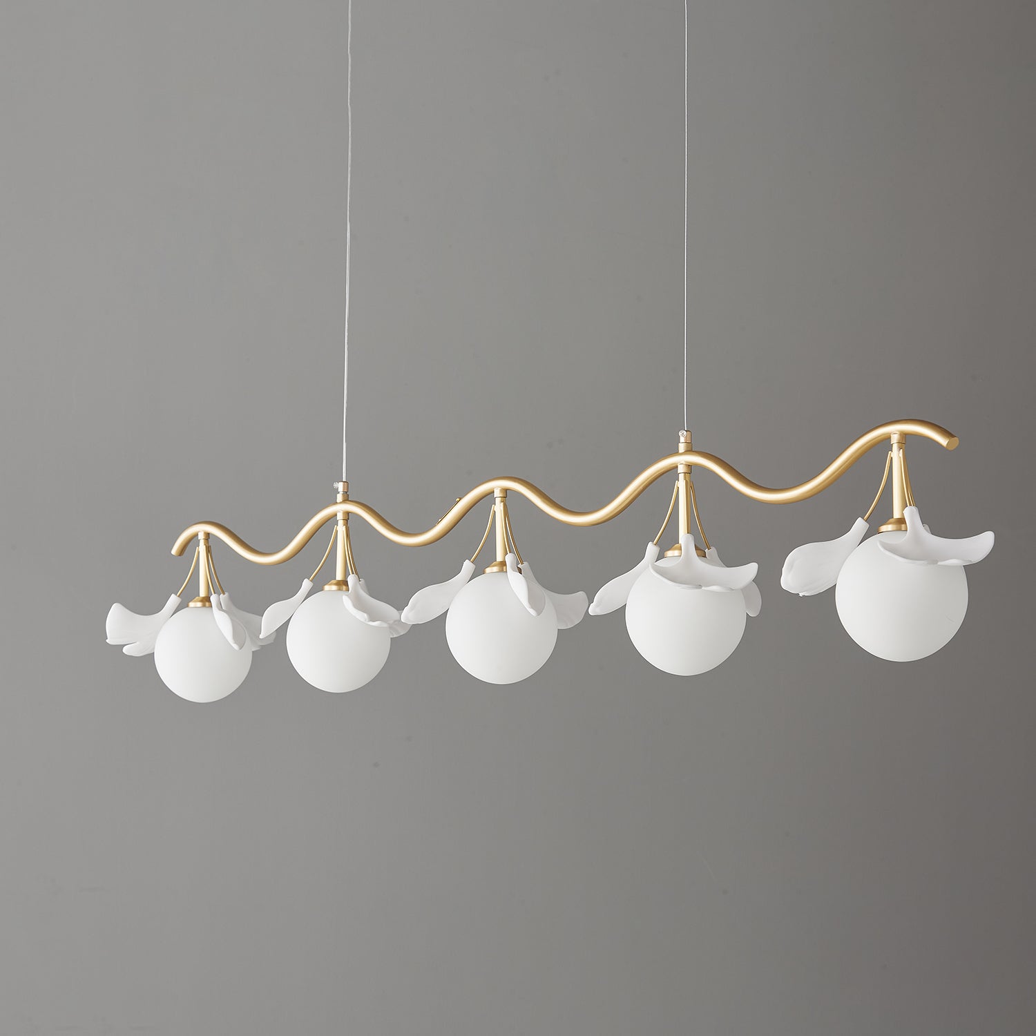 Evenielis Floral Brass Chandelier - Blowlighting