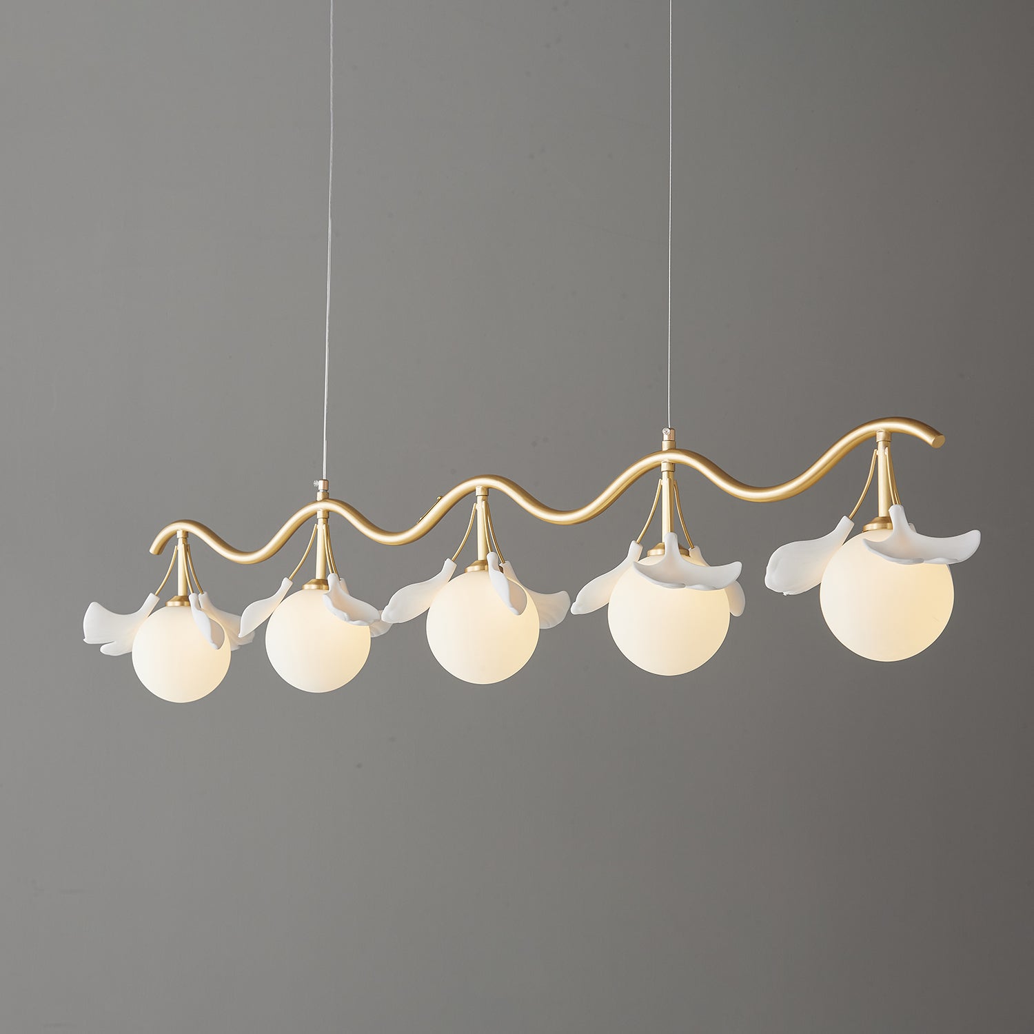 Evenielis Floral Brass Chandelier - Blowlighting