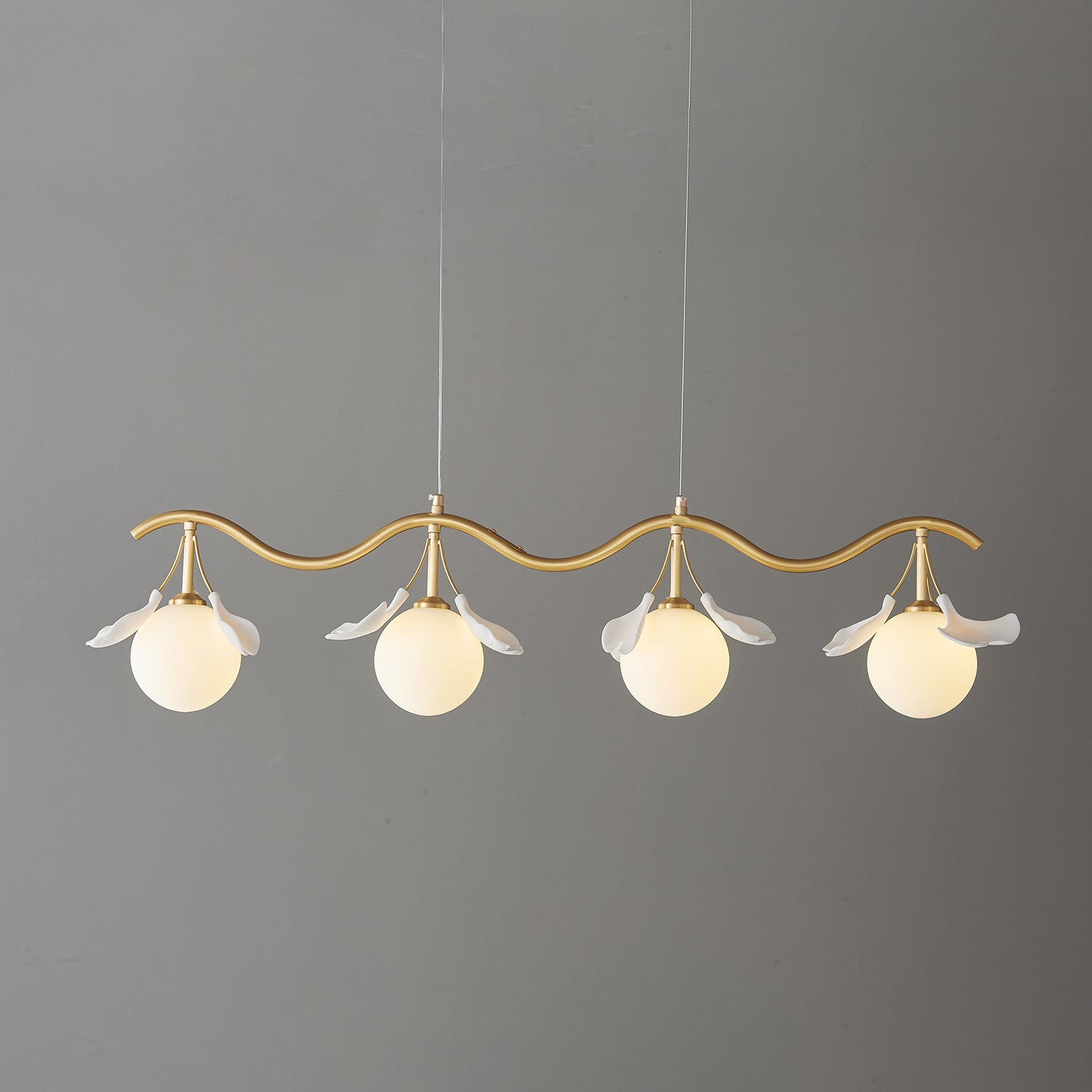 Evenielis Floral Brass Chandelier - Blowlighting
