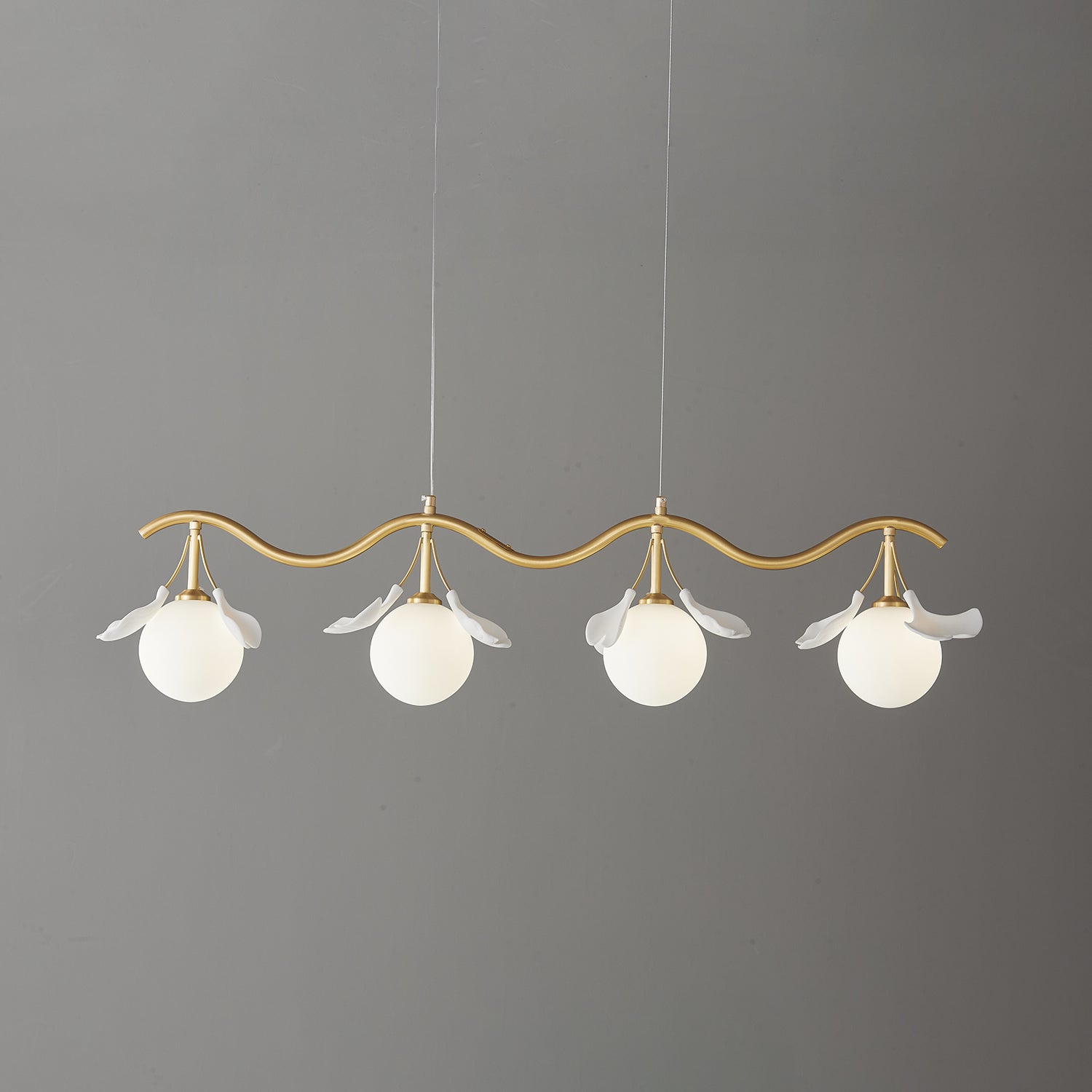 Evenielis Floral Brass Chandelier - Blowlighting