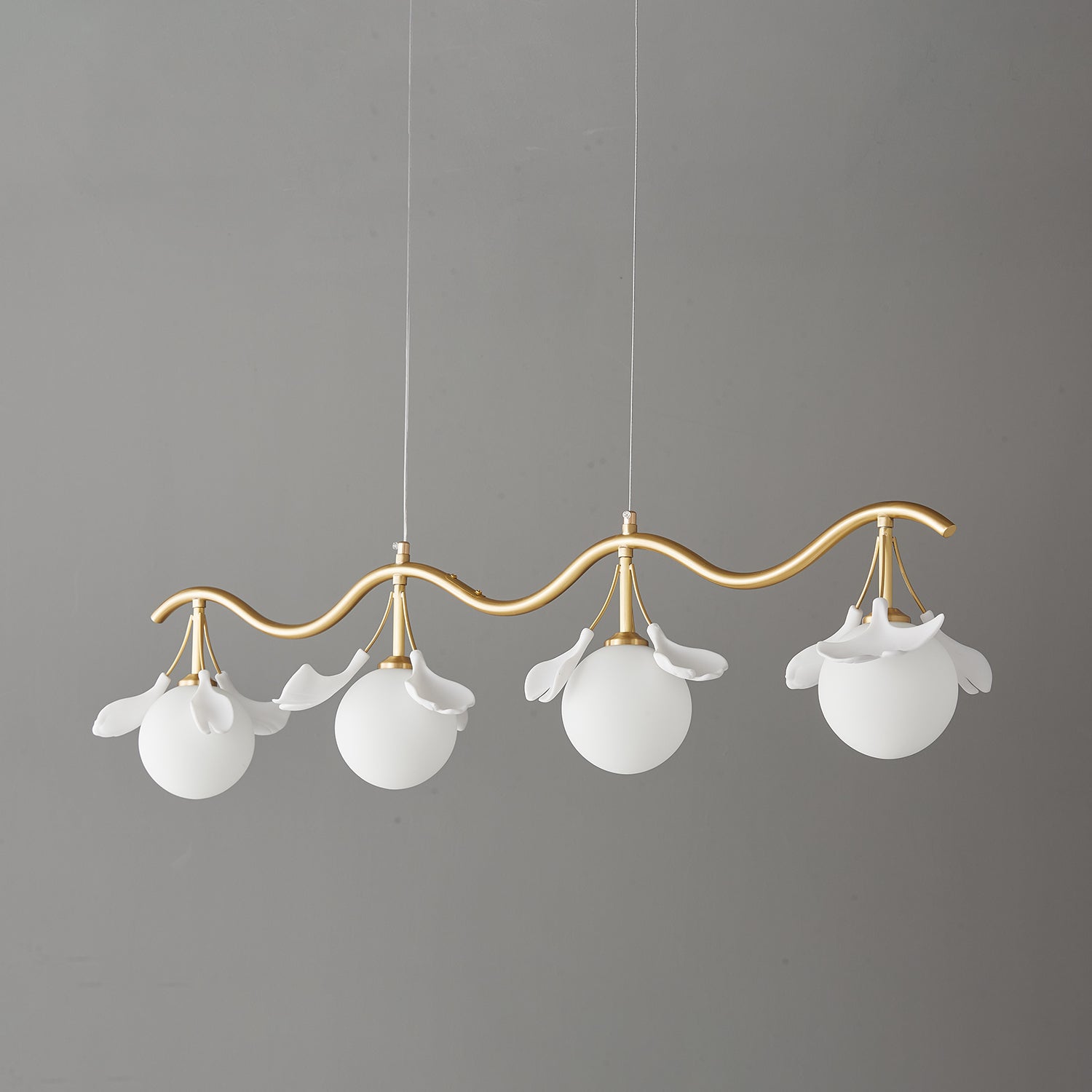 Evenielis Floral Brass Chandelier - Blowlighting