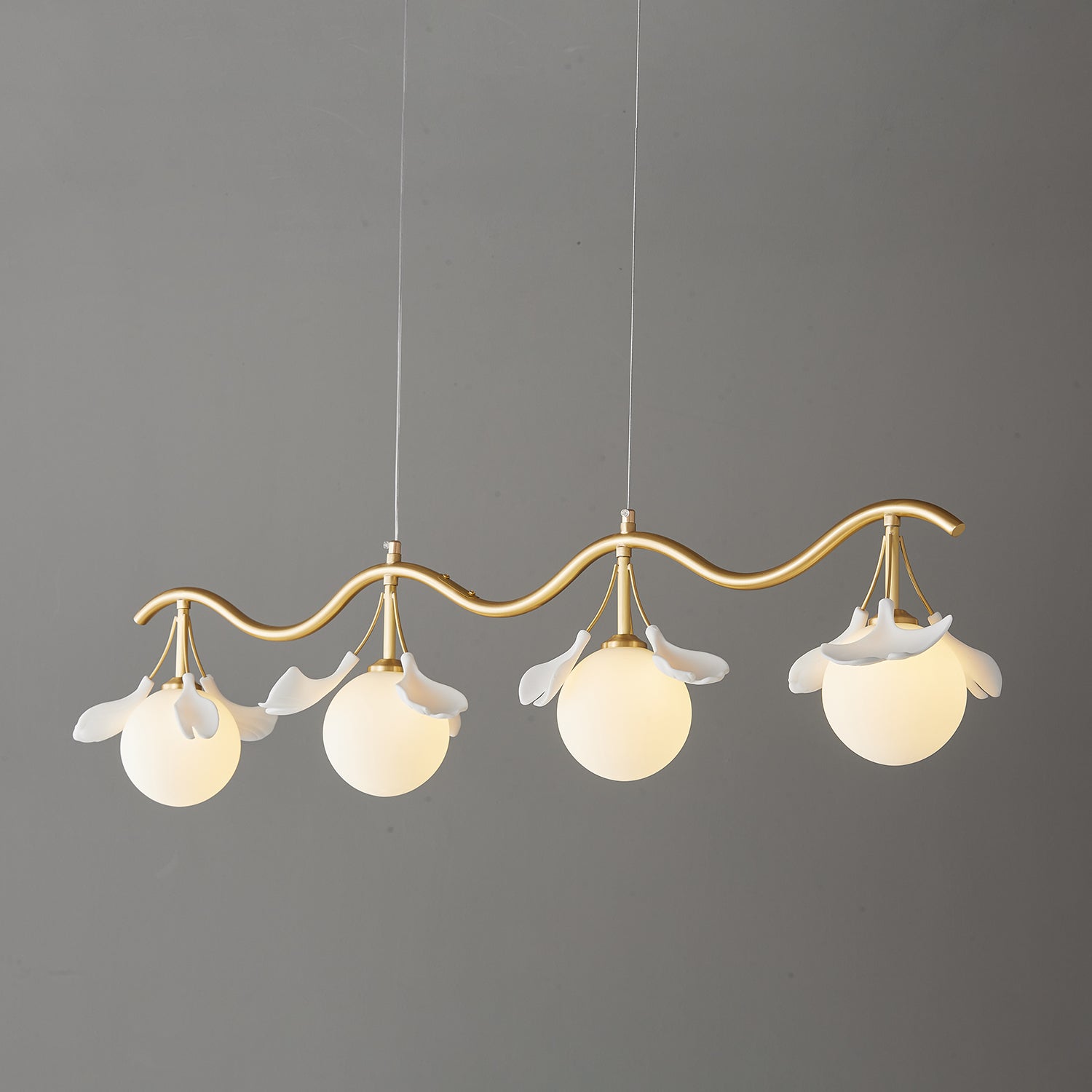 Evenielis Floral Brass Chandelier - Blowlighting