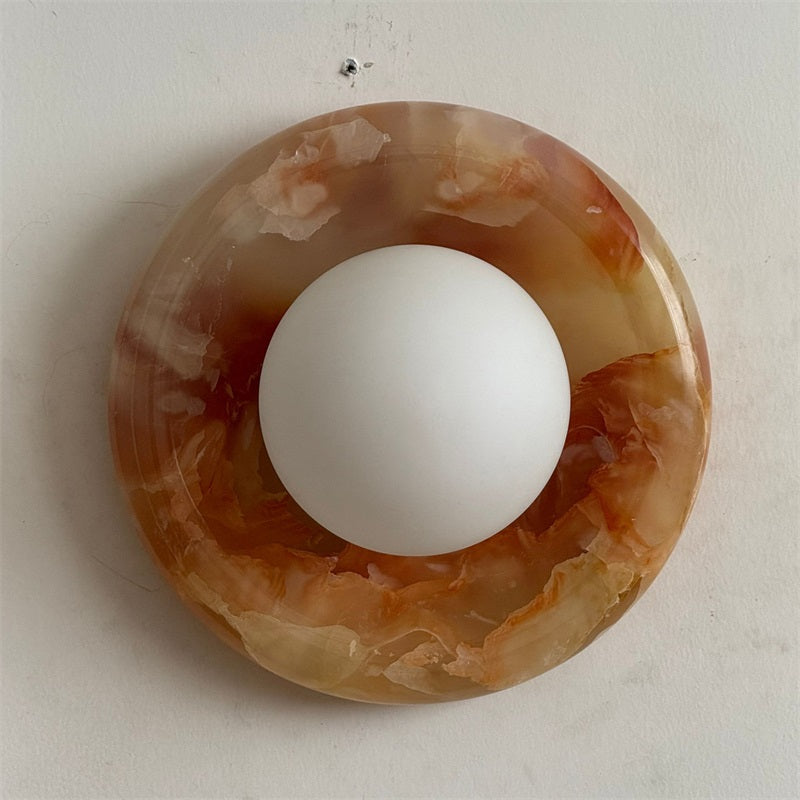 Vivina Modern Minimalist Cyan Jade Sconce Wall Lamp - Lamp Copper