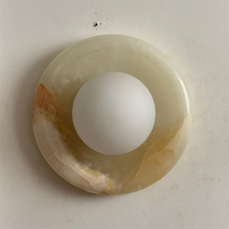 Vivina Modern Minimalist Cyan Jade Sconce Wall Lamp - Lamp Copper