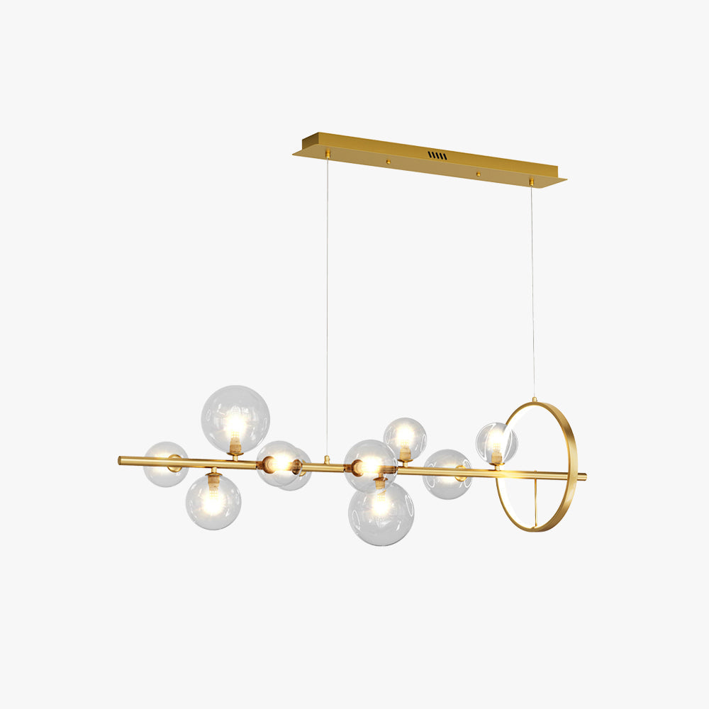 Valentina Moderno Metallo/Vetro Lux Lampadario Oro/Nero Soggiorno/Sala da Pranzo