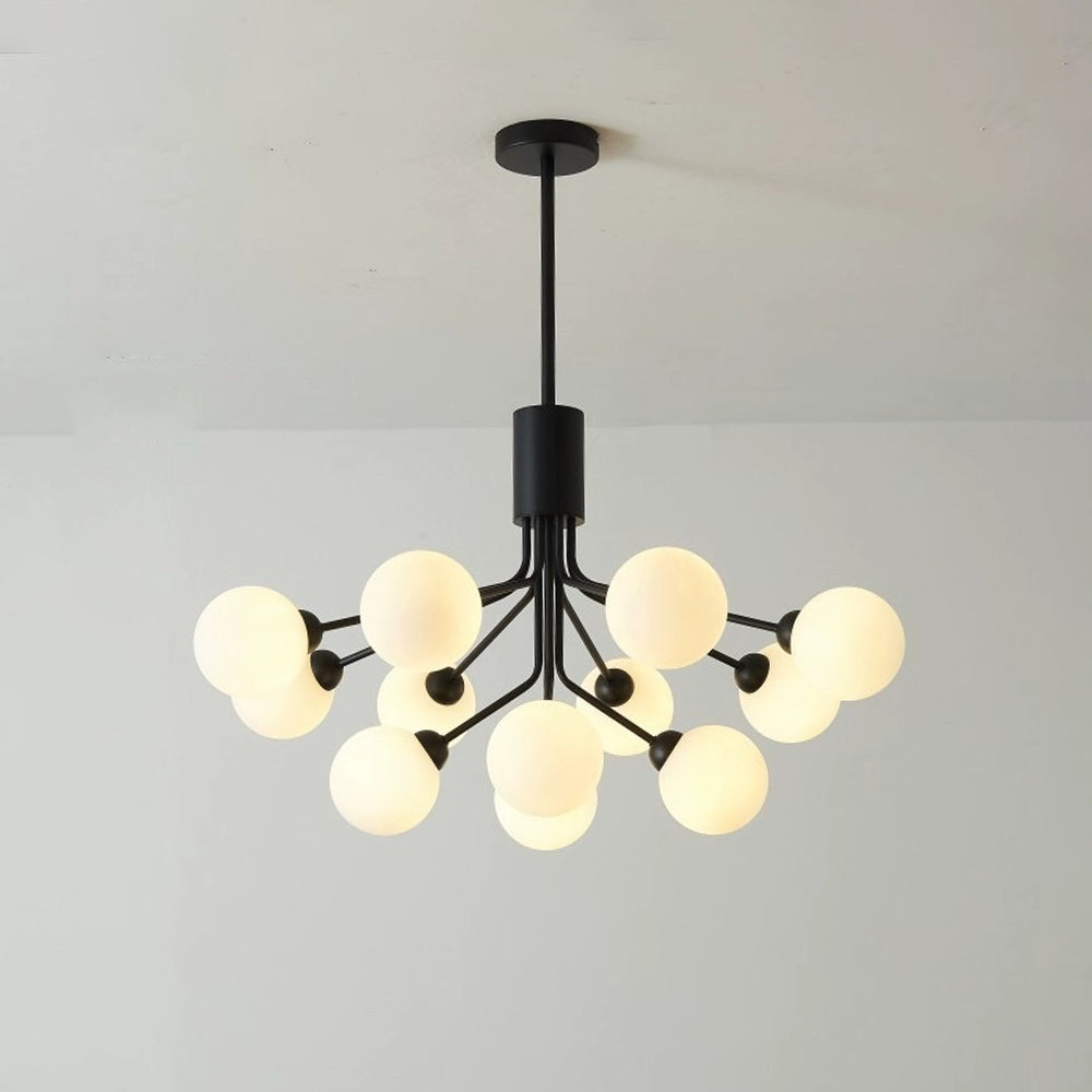 Valentina Moderno Metallo/Vetro Lux Lampadario Oro/Nero Camera da letto/Soggiorno