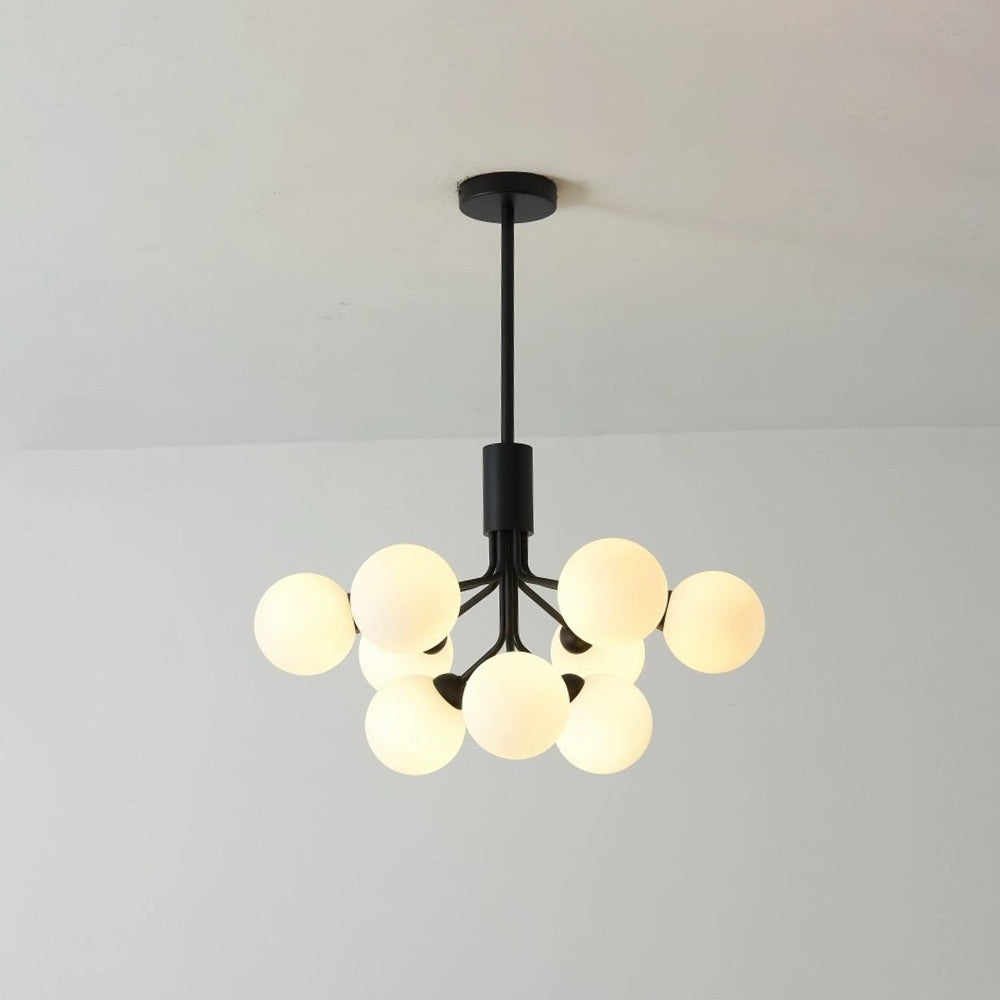 Valentina Moderno Metallo/Vetro Lux Lampadario Oro/Nero Camera da letto/Soggiorno