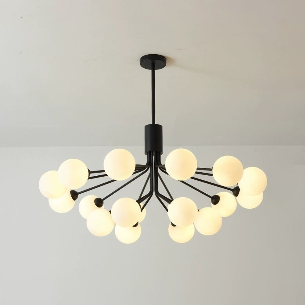 Valentina Moderno Metallo/Vetro Lux Lampadario Oro/Nero Camera da letto/Soggiorno
