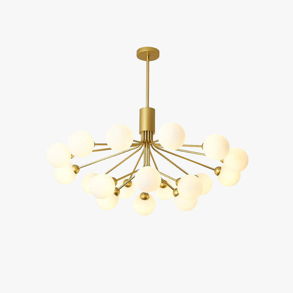 Valentina Moderno Metallo/Vetro Lux Lampadario Oro/Nero Camera da letto/Soggiorno