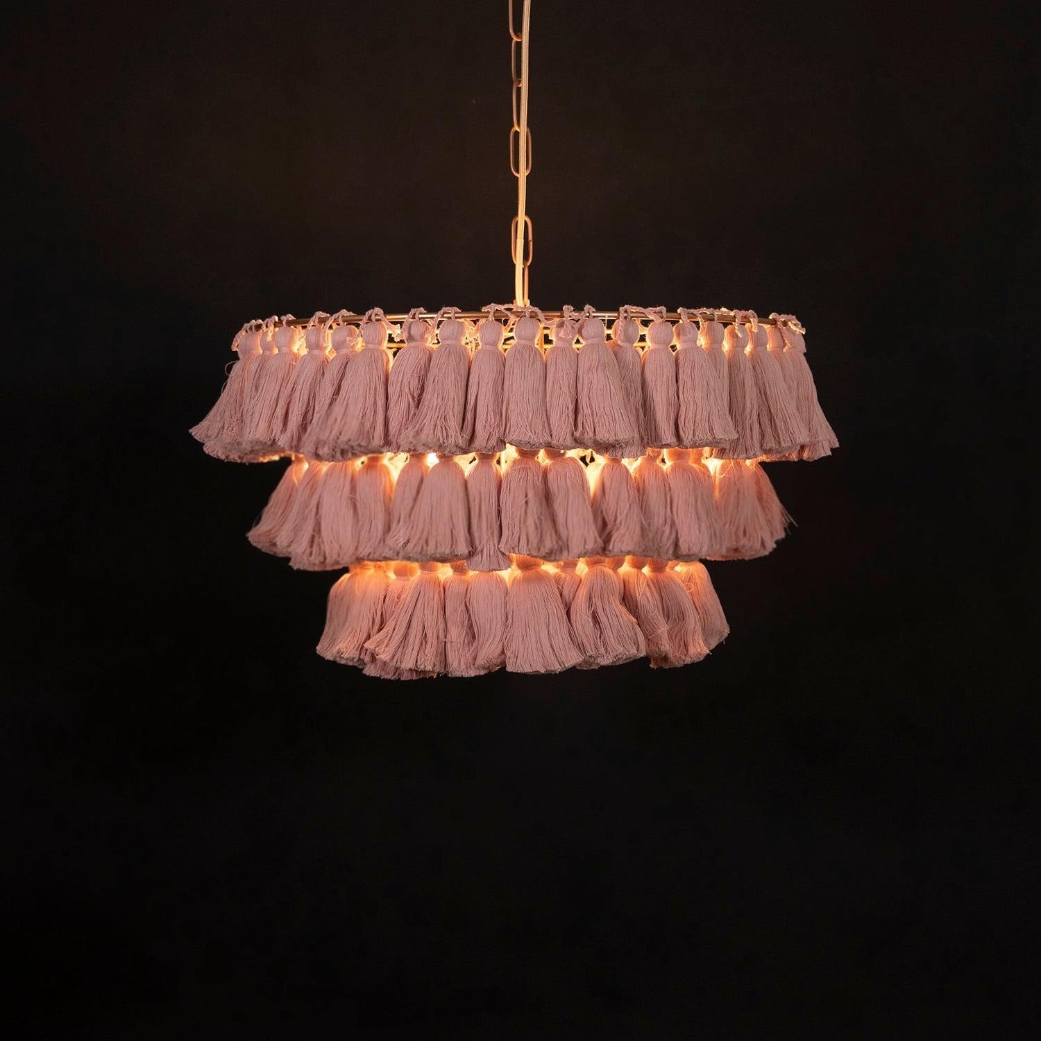 Lustra Lux Lampadario Rosa Bohemian Chic