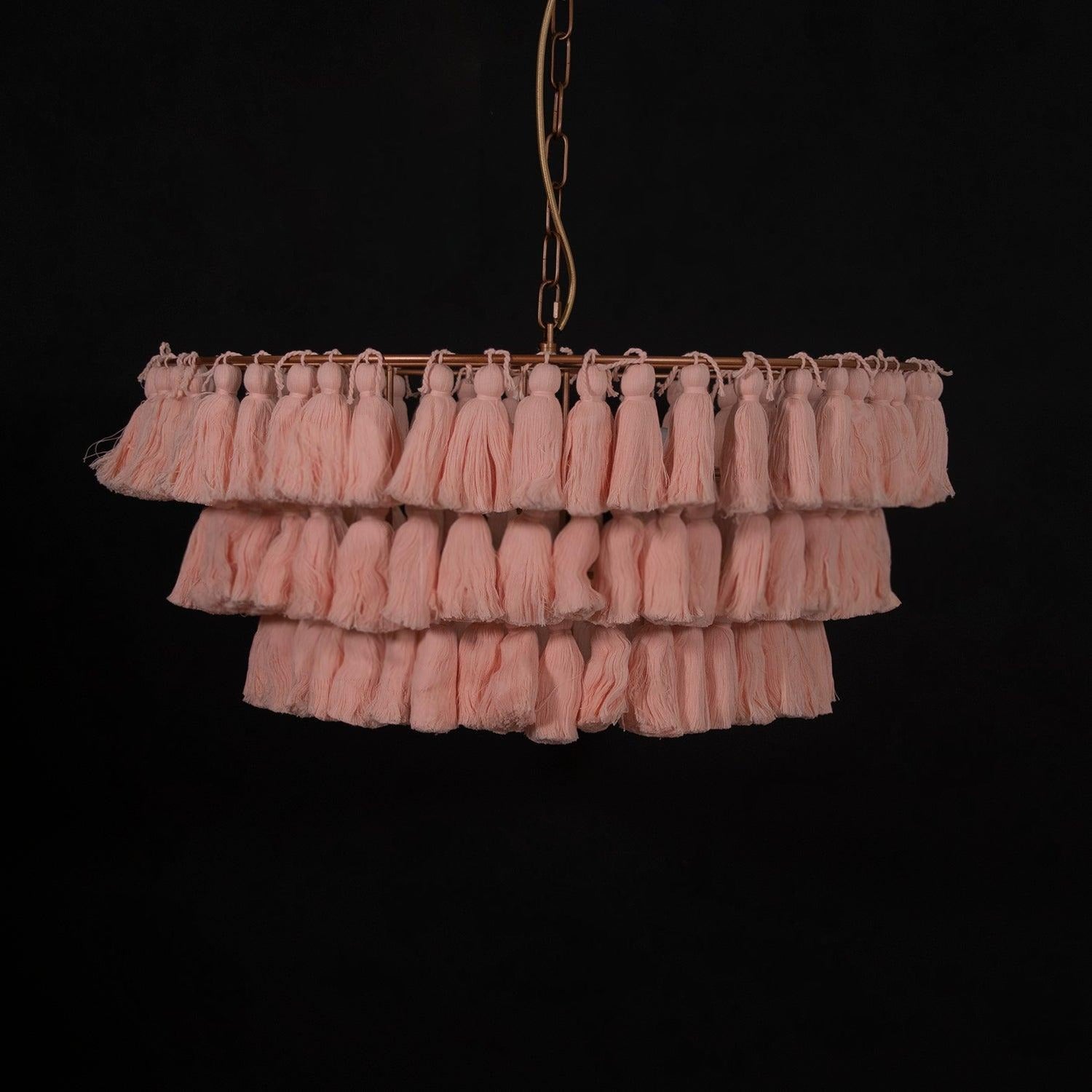Lustra Lux Lampadario Rosa Bohemian Chic