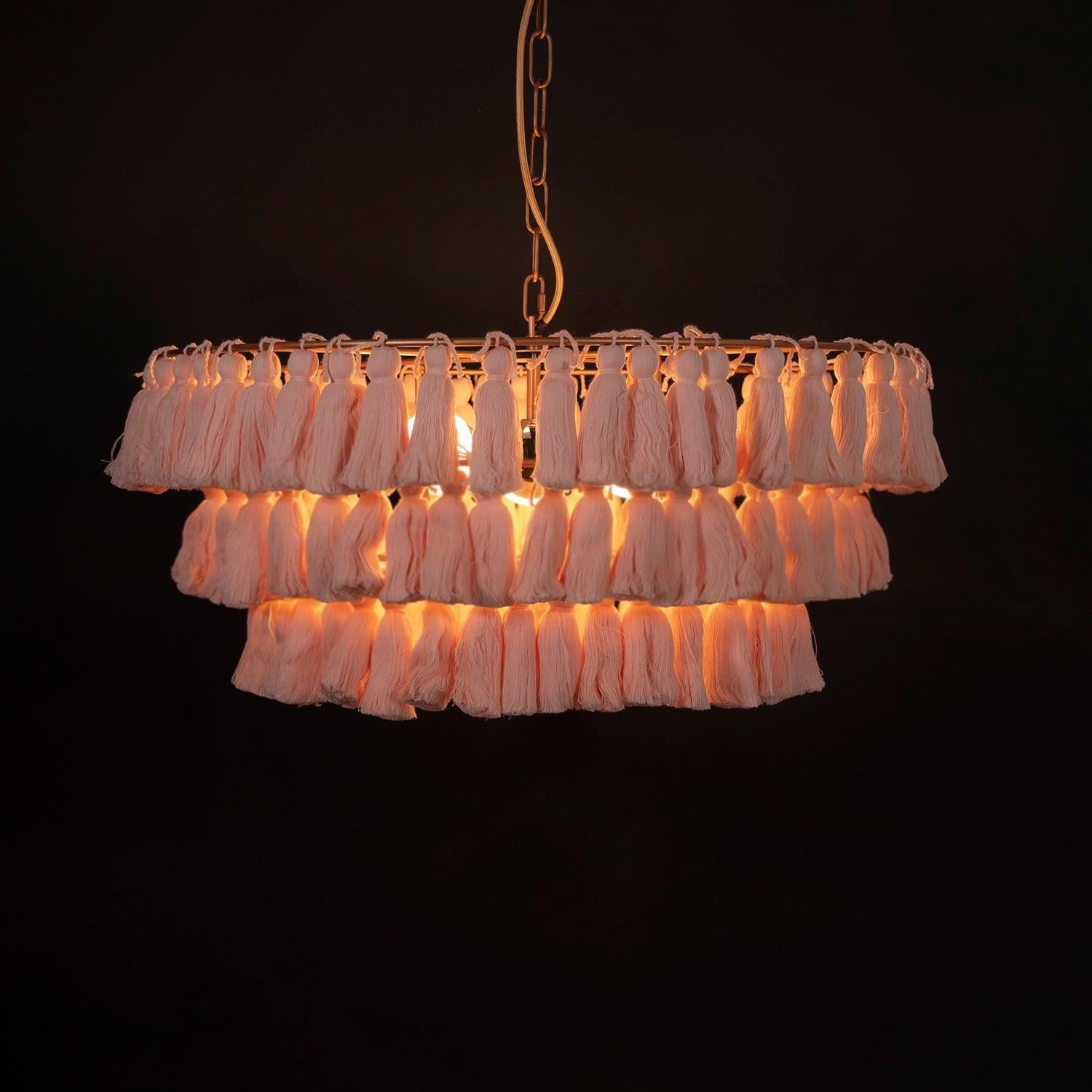 Lustra Lux Lampadario Rosa Bohemian Chic