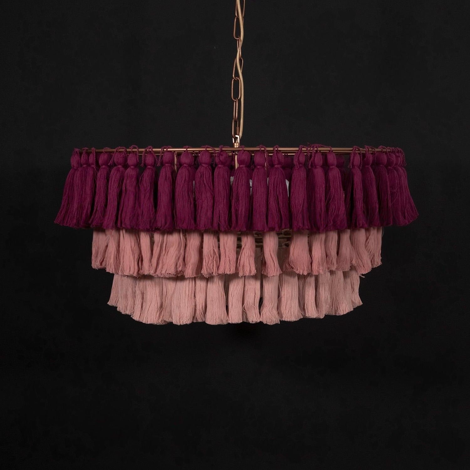 Lustra Lux Lampadario Rosa Bohemian Chic