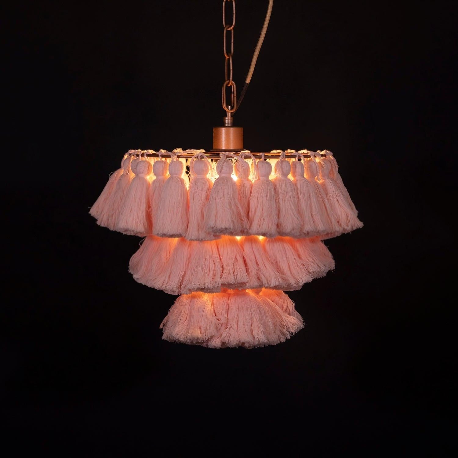 Lustra Lux Lampadario Rosa Bohemian Chic