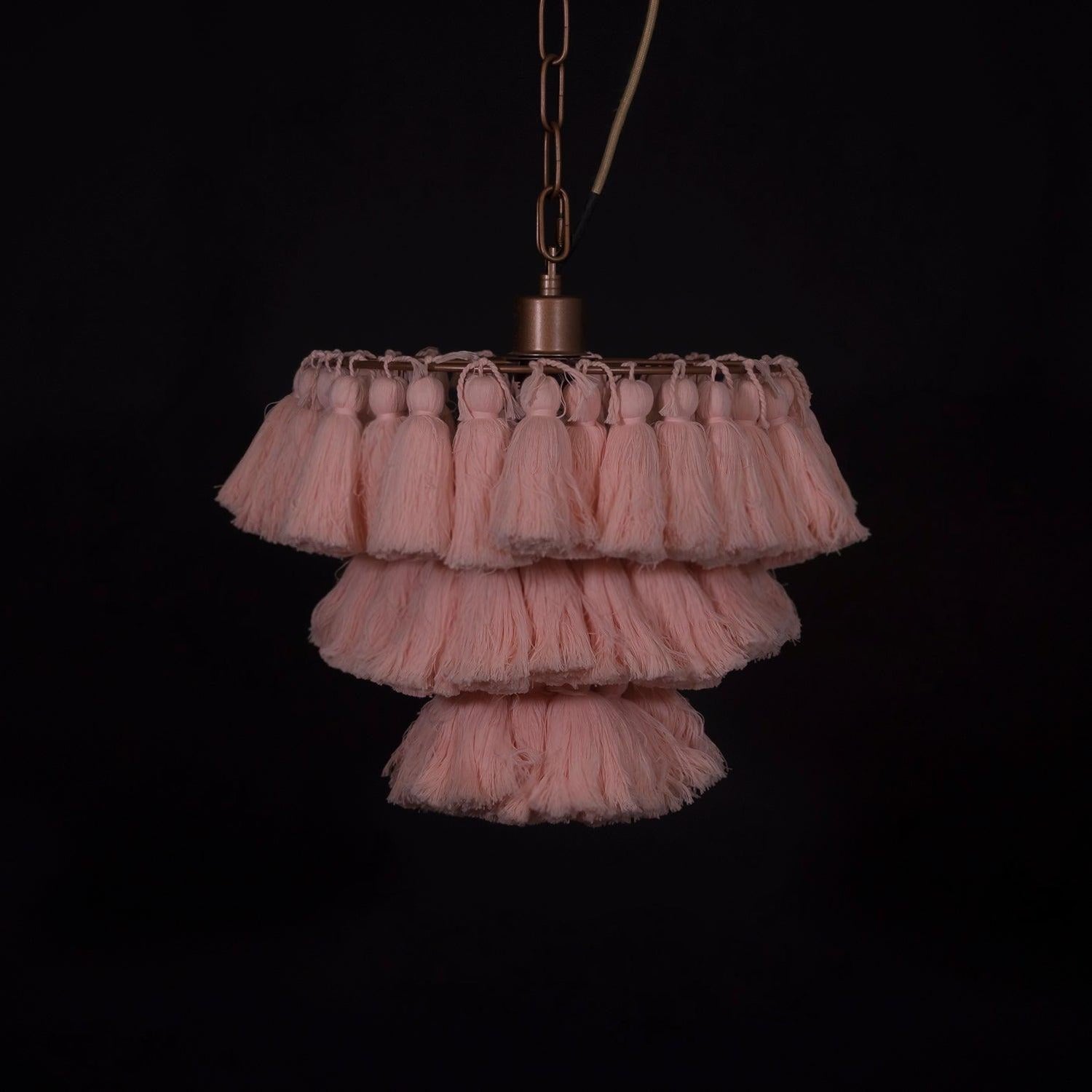 Lustra Lux Lampadario Rosa Bohemian Chic