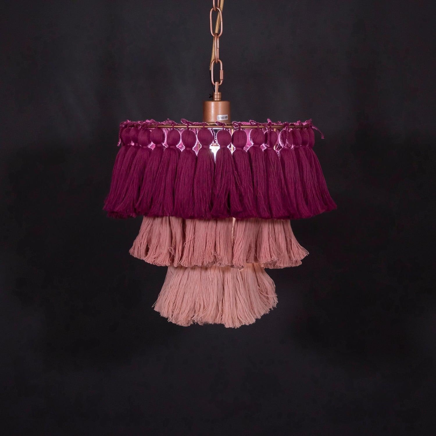 Lustra Lux Lampadario Rosa Bohemian Chic