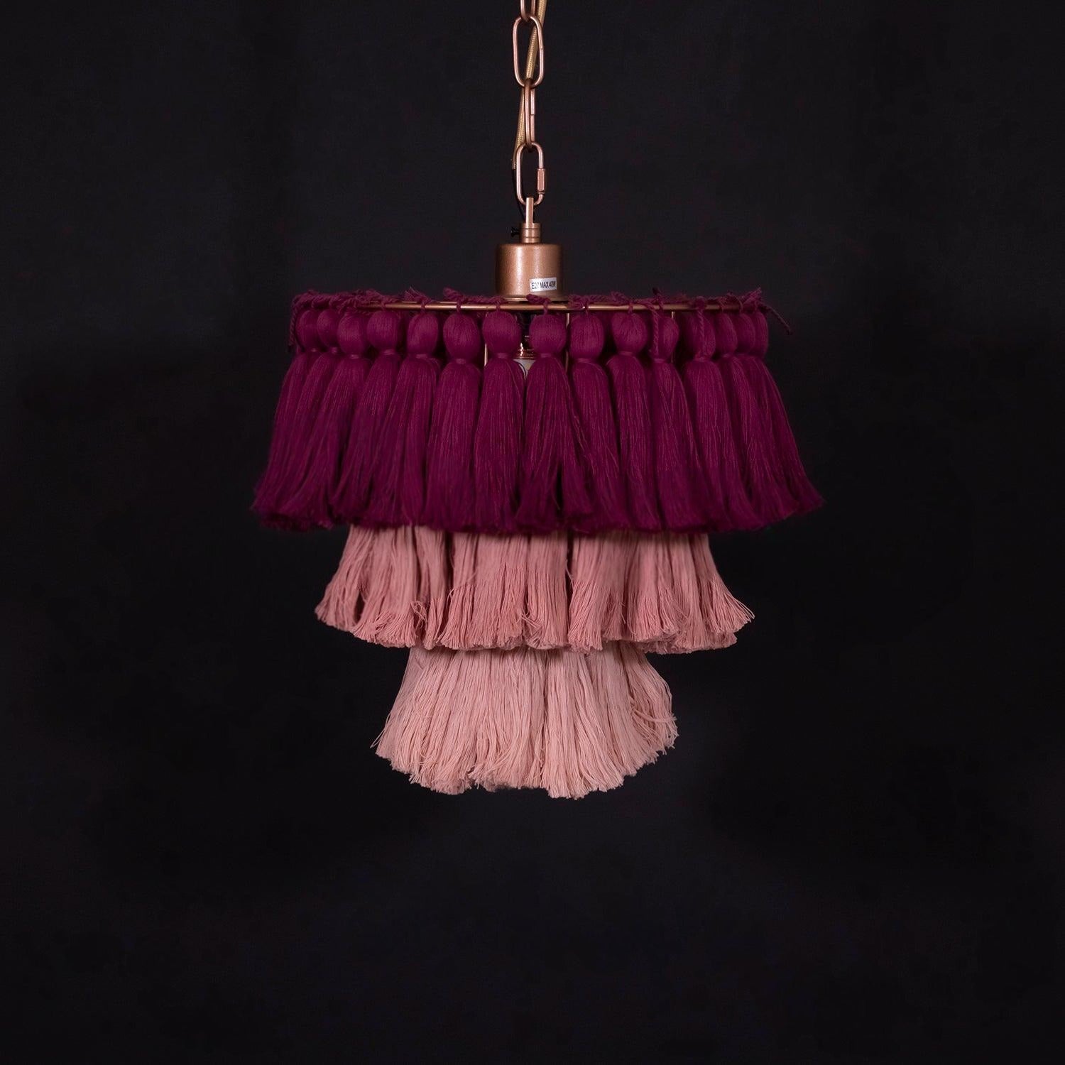 Lustra Lux Lampadario Rosa Bohemian Chic