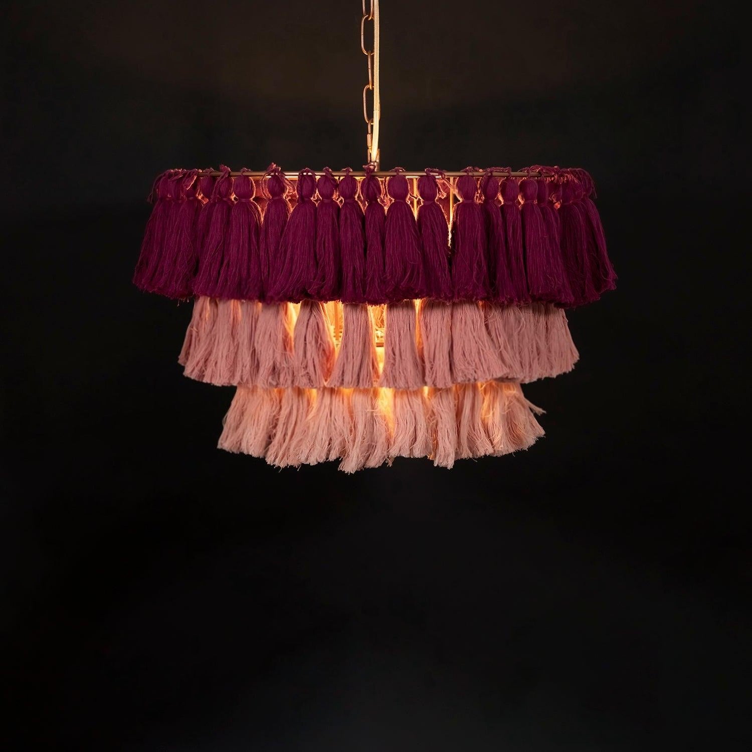 Lustra Lux Lampadario Rosa Bohemian Chic